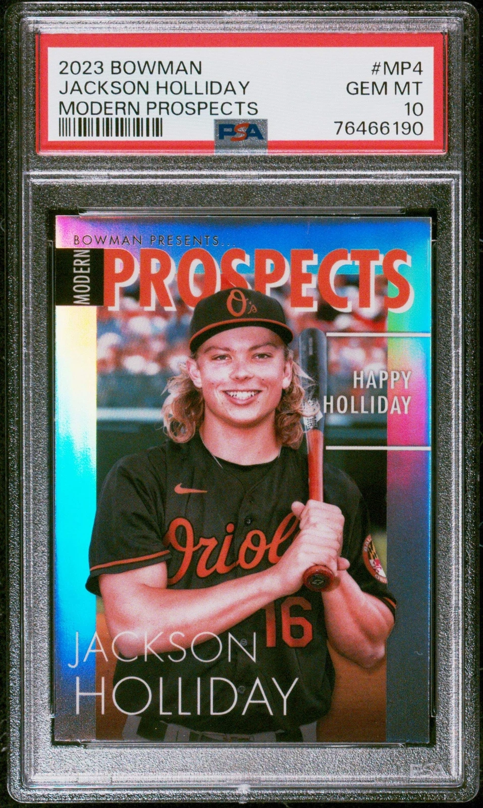 Graded 2023 Bowman Jackson Holliday #MP4 Modern Prospects Baseball Card PSA 10