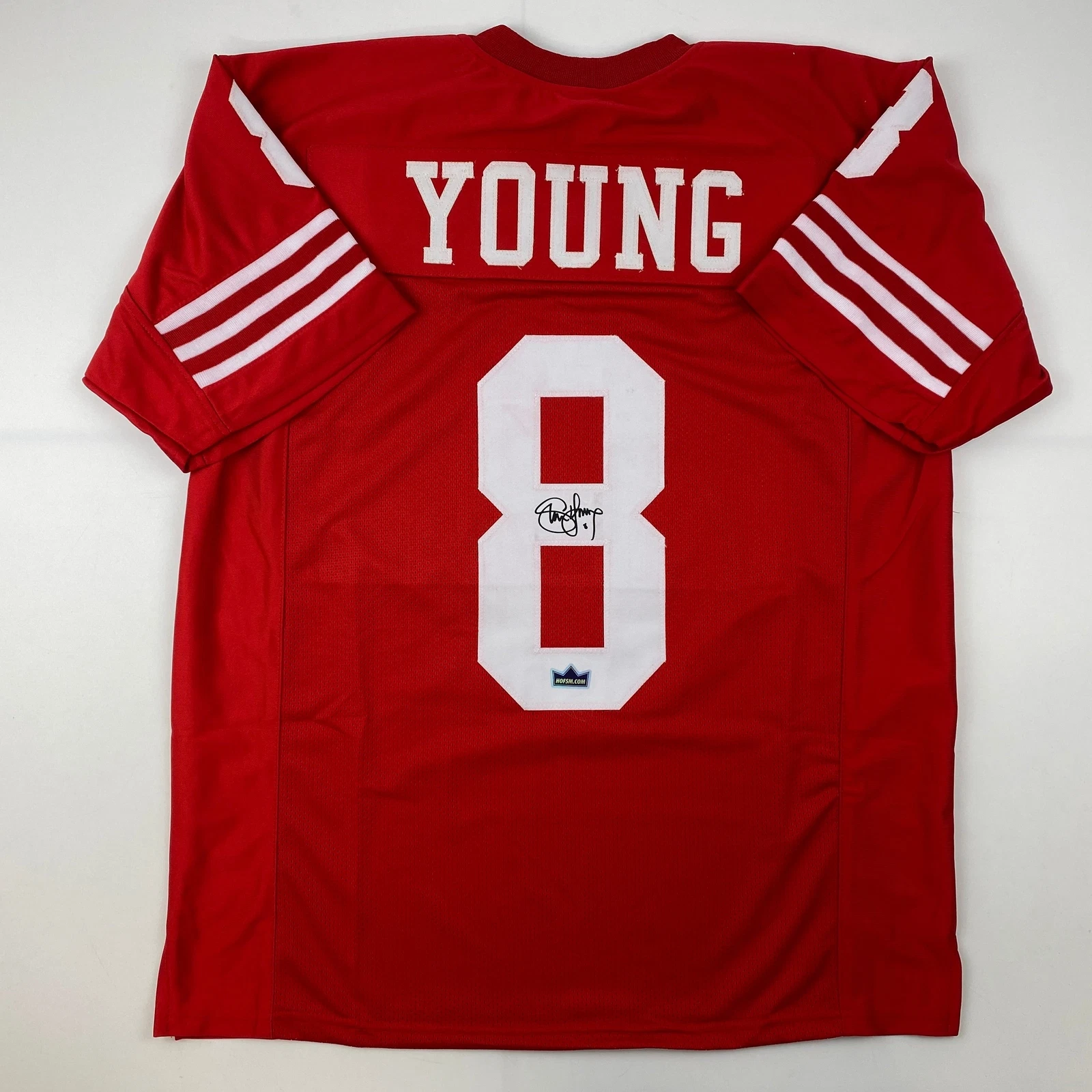 Facsimile Autographed Steve Young San Francisco Red Reprint Jersey Size Men's XL