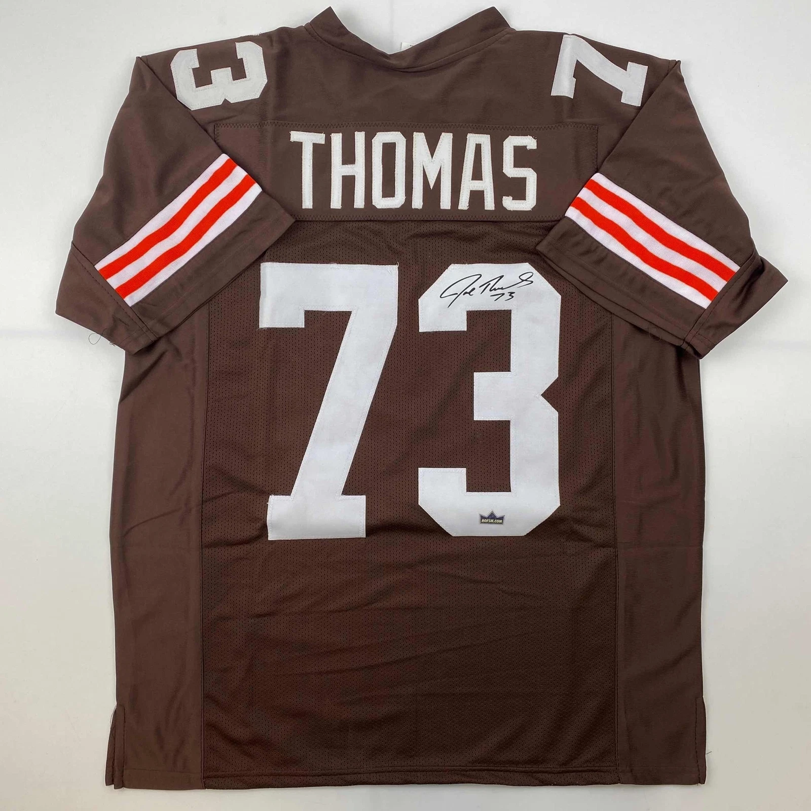 Facsimile Autographed Joe Thomas Cleveland Brown Reprint Jersey Size Men's XL