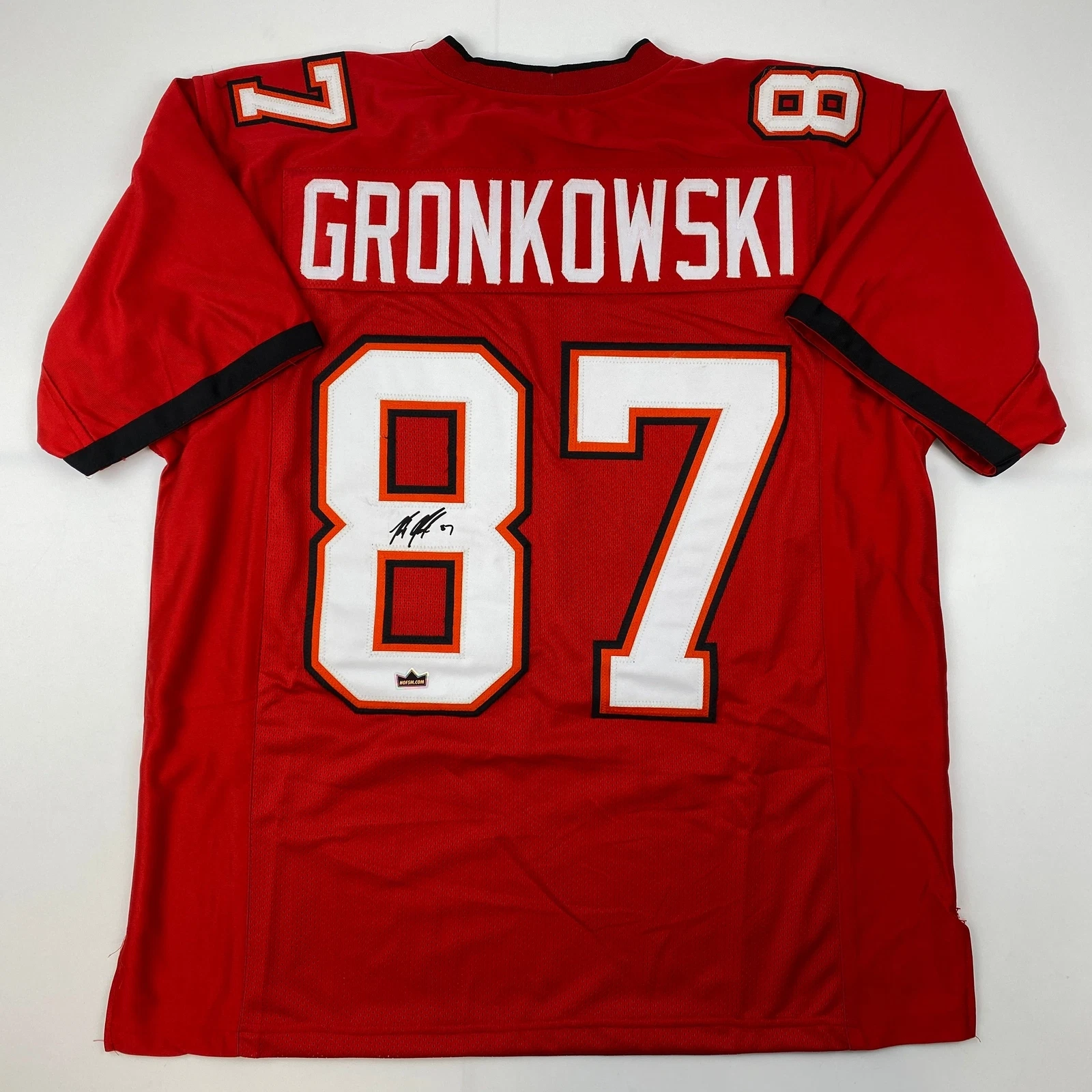 Facsimile Autographed Rob Gronk Gronkowski Tampa Bay Red Jersey Size Men's XL