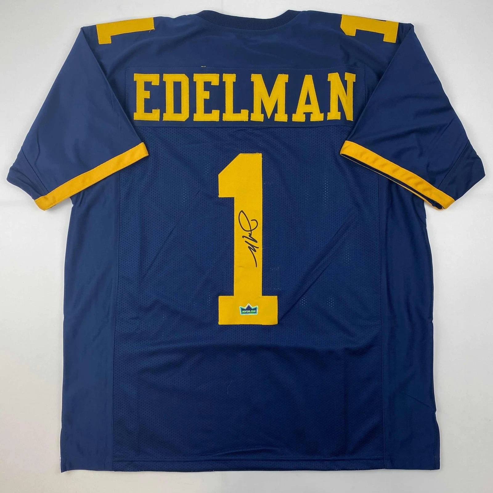 Facsimile Autographed Julian Edelman Kent State Blue Reprint Jersey Size Mens XL