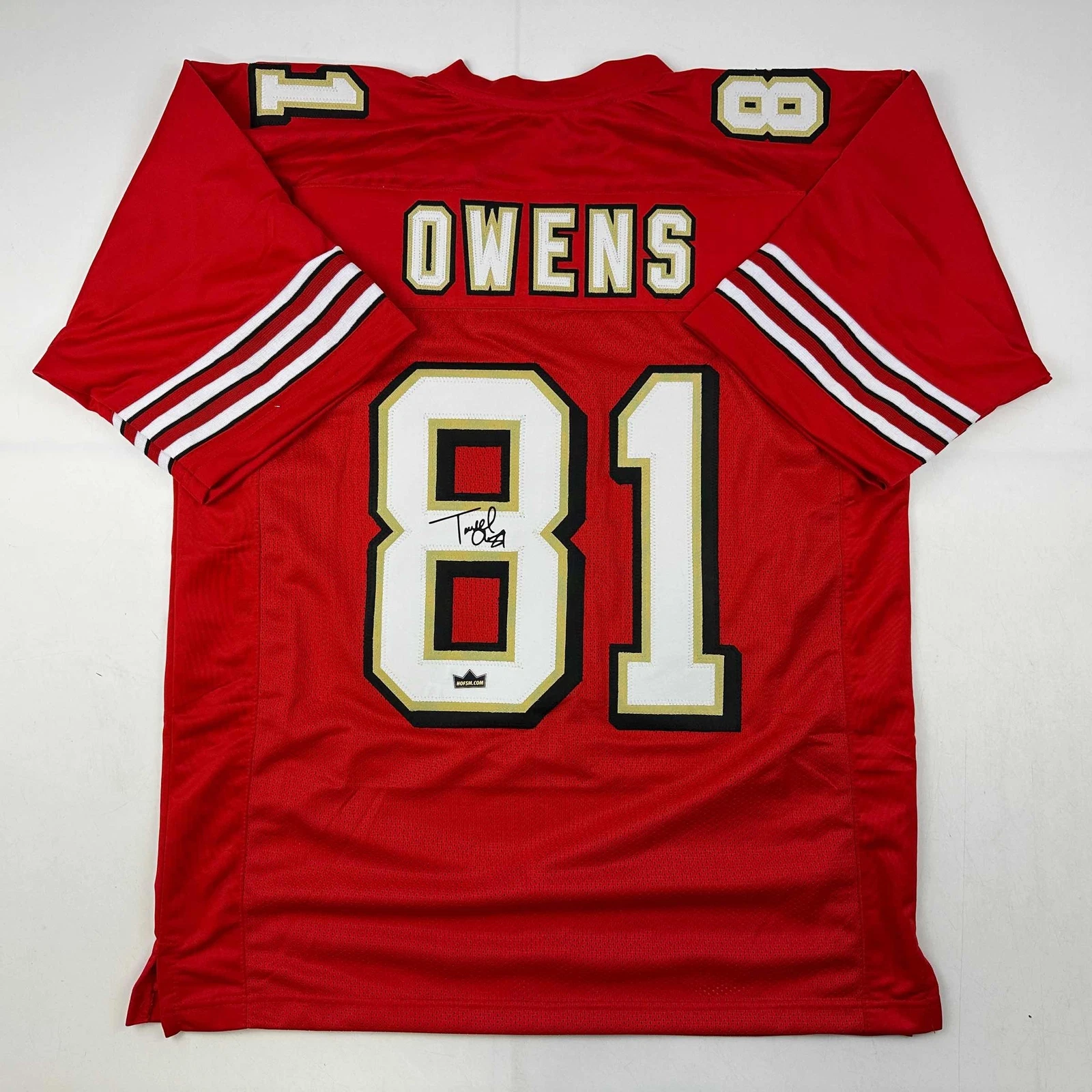 Facsimile Autographed Terrell Owens San Francisco Red Reprint Jersey Men's XL