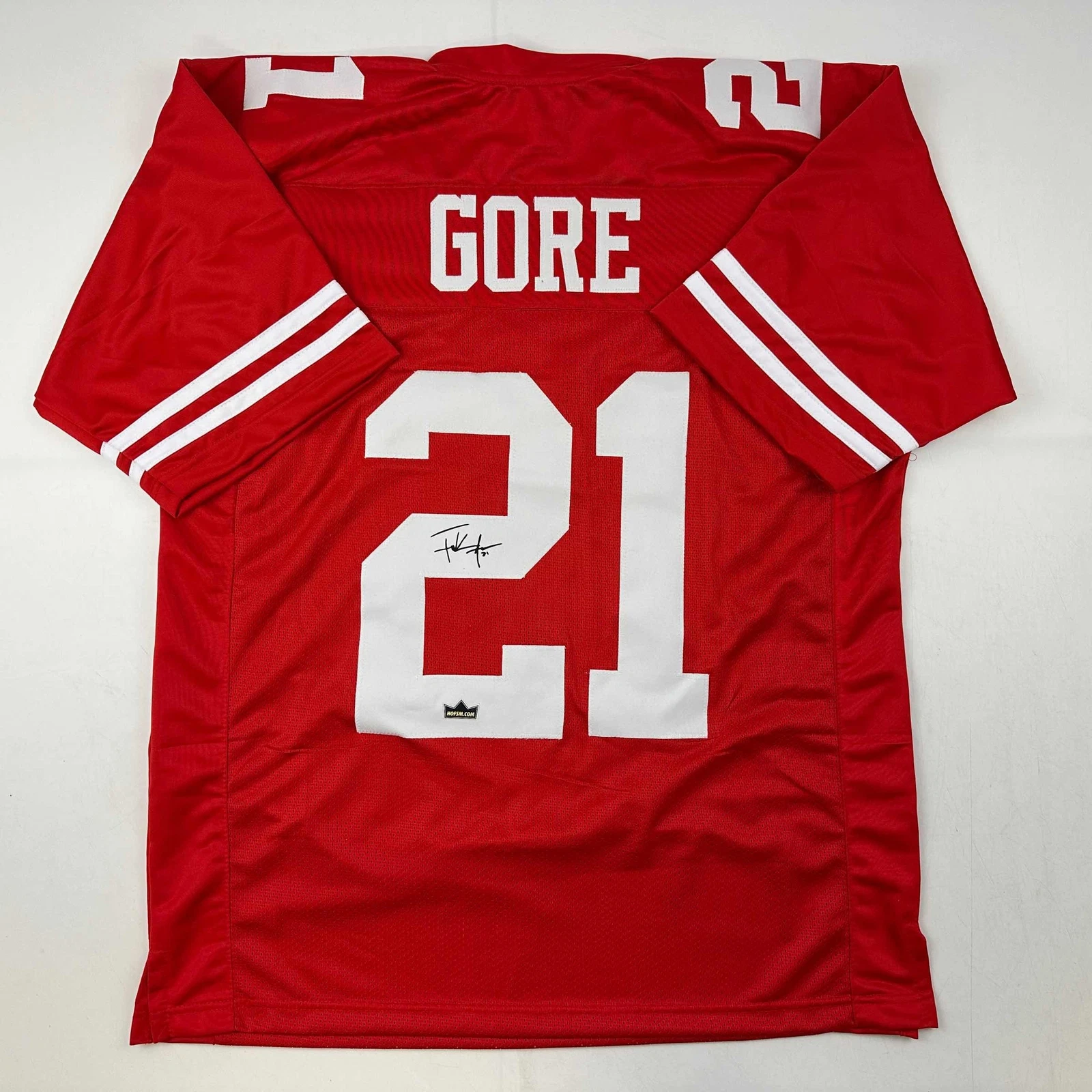 Facsimile Autographed Frank Gore San Francisco Red Reprint Jersey Size Men's XL