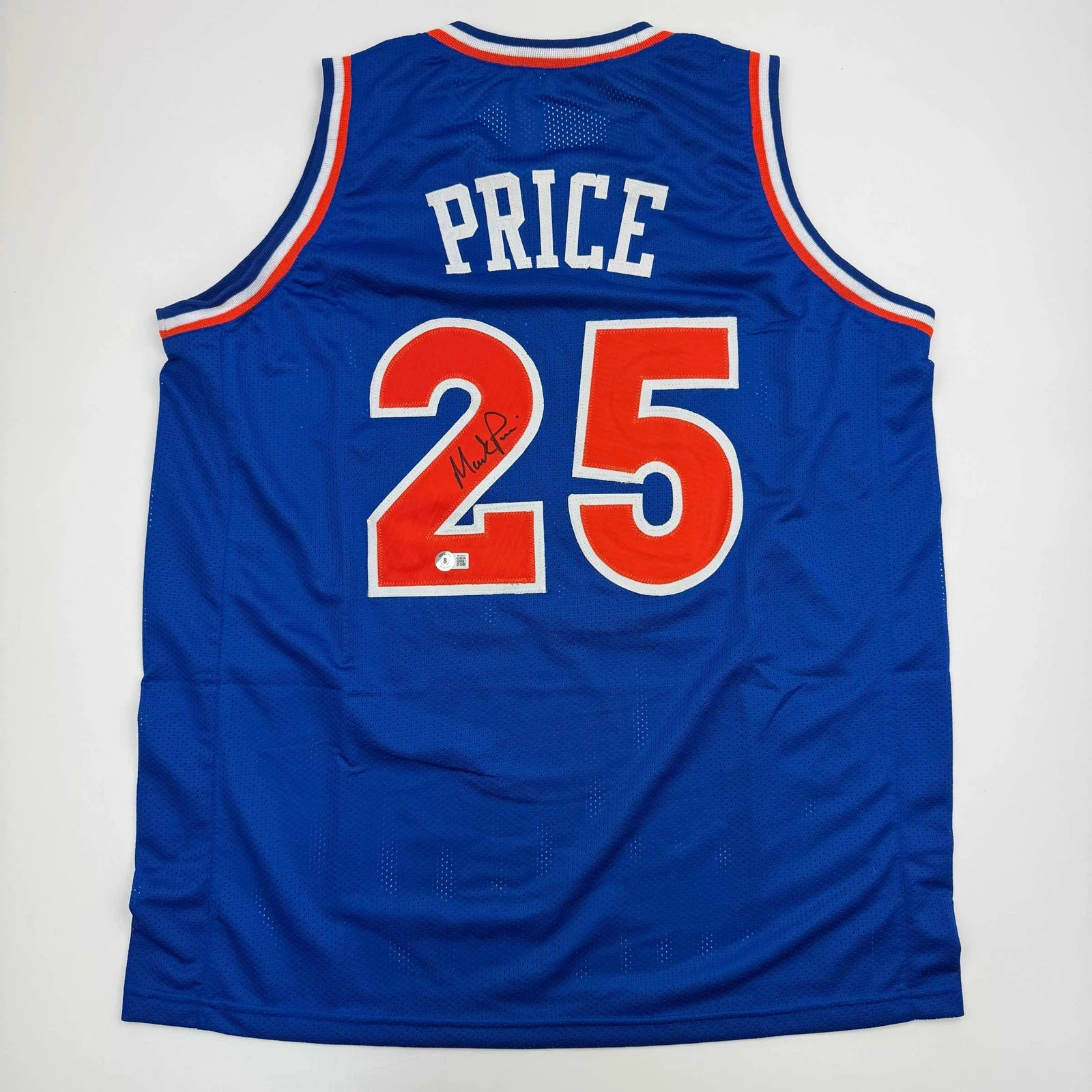 Autographed/Signed Mark Price Cleveland Blue Basketball Jersey Beckett BAS COA