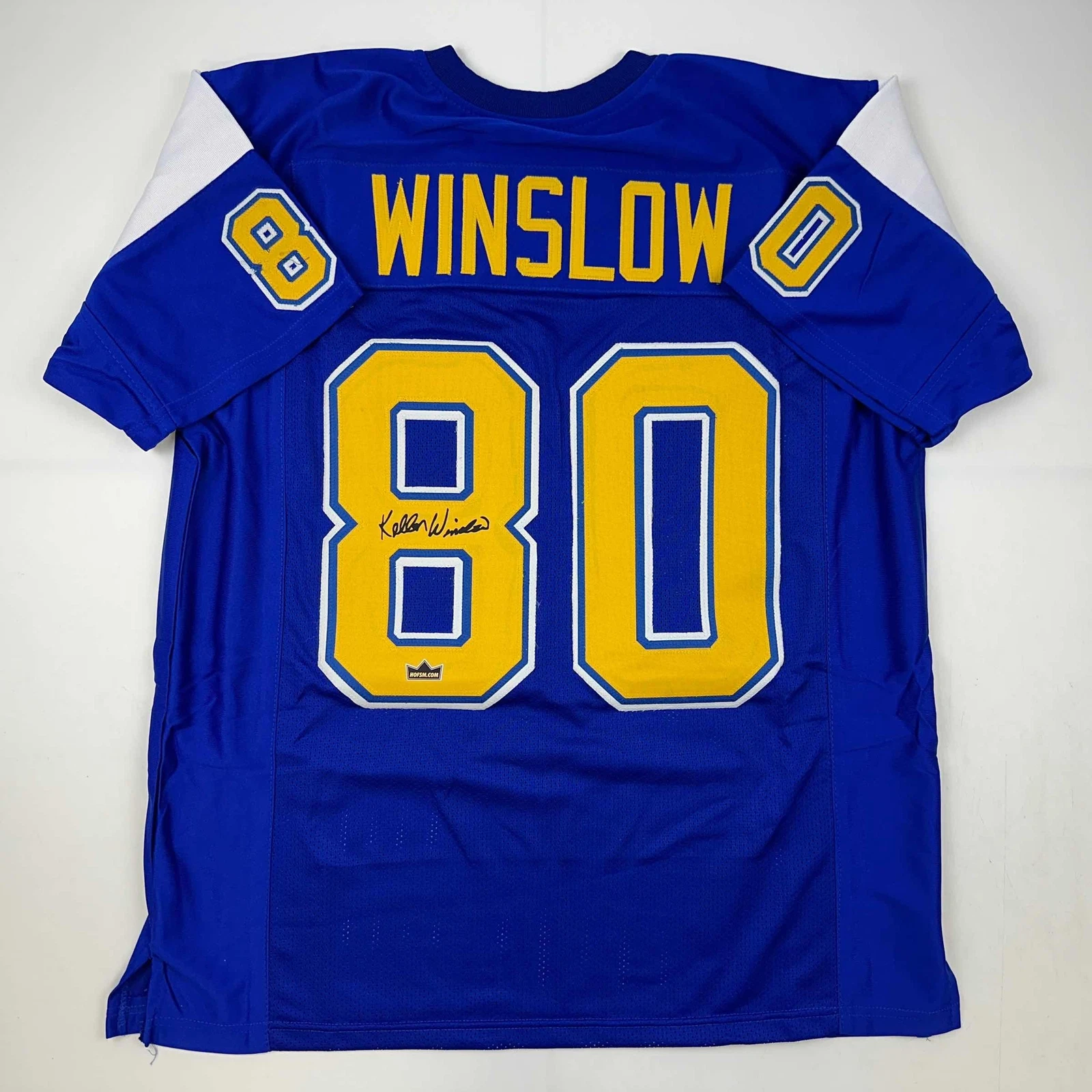 Facsimile Autographed Kellen Winslow Sr. San Diego Blue Reprint Jersey Men's XL