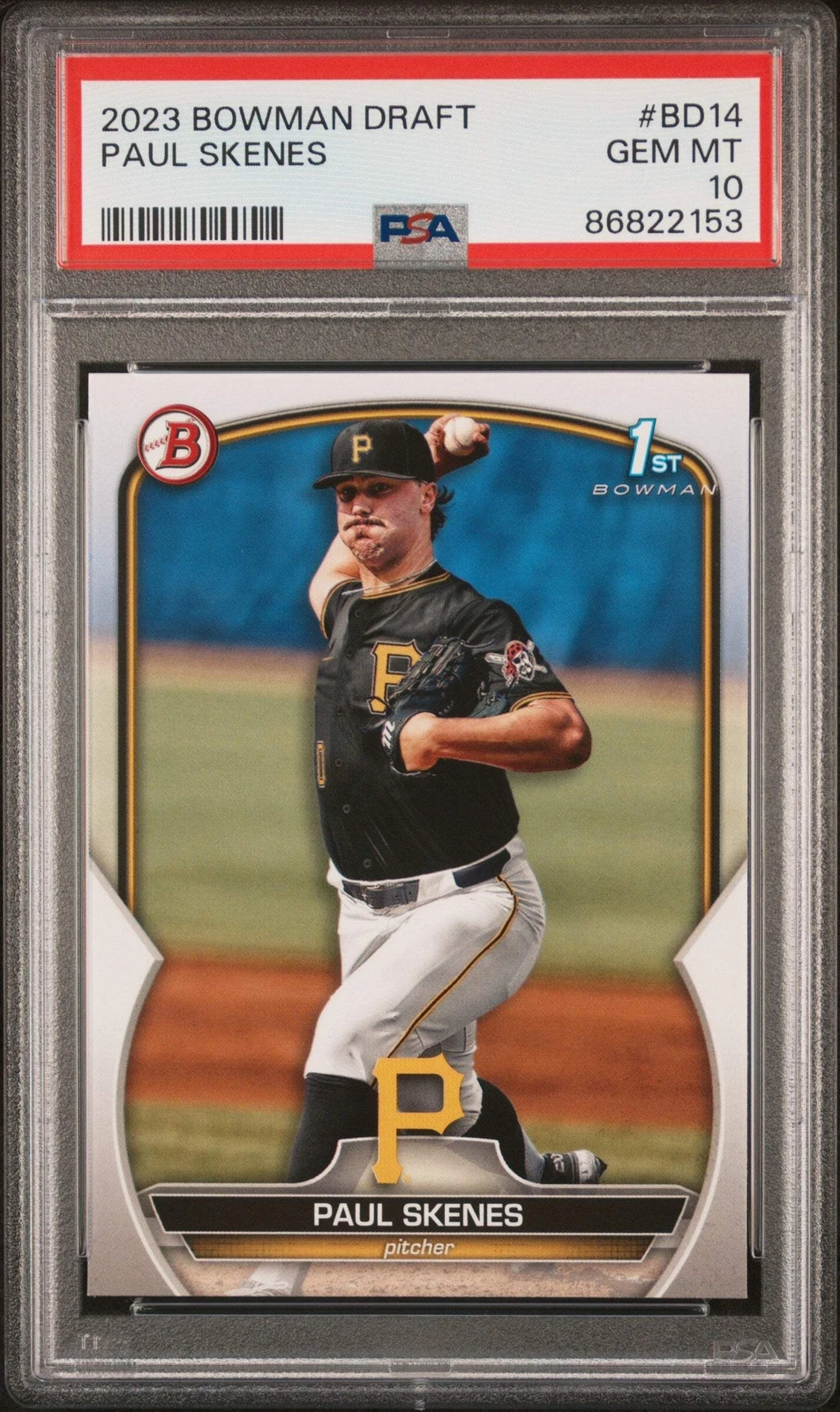 Graded 2023 Topps Bowman Draft Paul Skenes #BD14 Rookie RC Baseball Card PSA 10