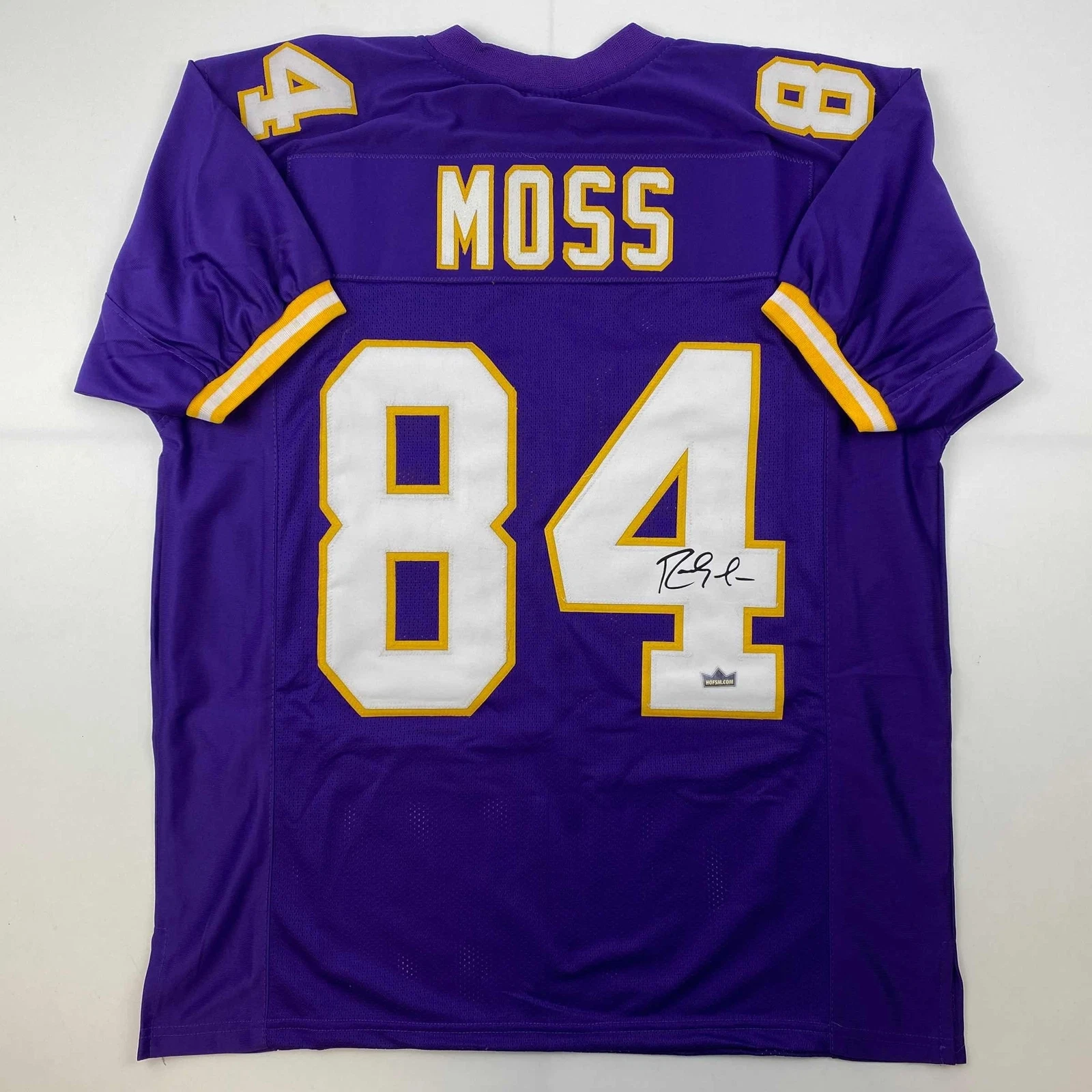 Facsimile Autographed Randy Moss Minnesota Purple Reprint Jersey Size Men's XL