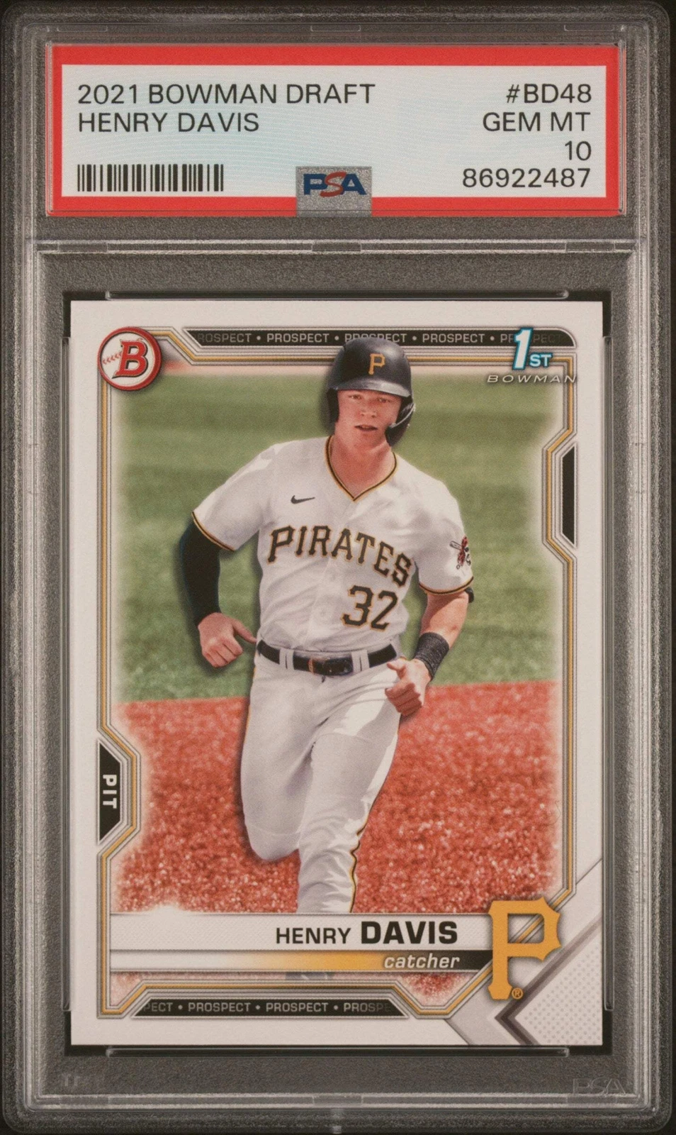 Graded 2021 Topps Bowman Draft Henry Davis #BD48 Rookie RC Baseball Card PSA 10