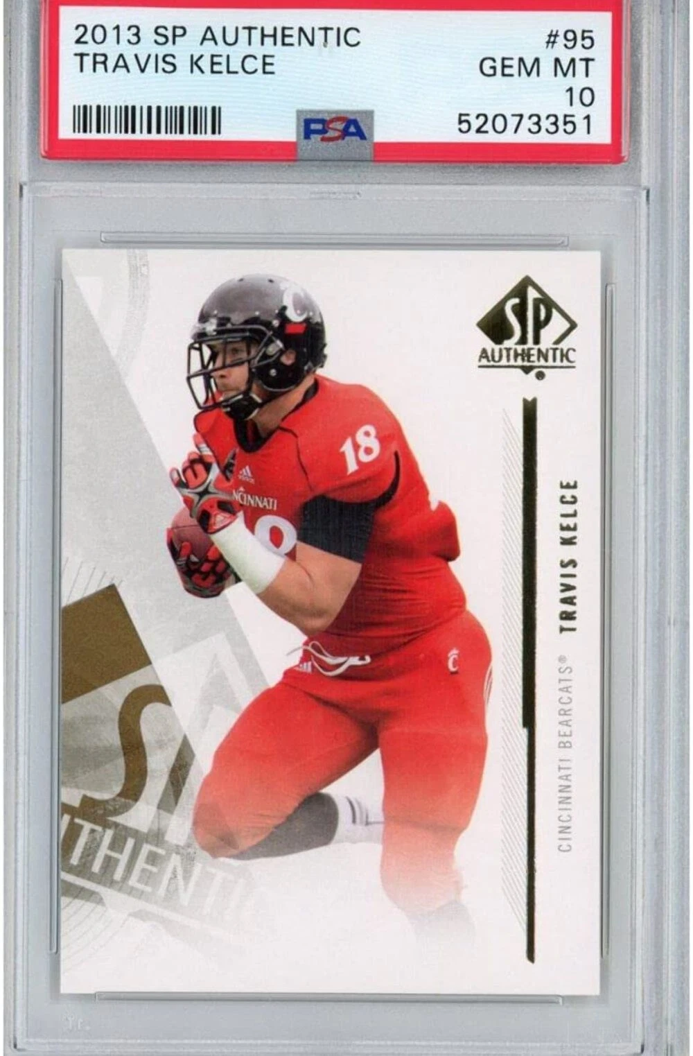 Graded 2013 Upper Deck UD SP Authentic Travis Kelce #95 Rookie RC Football Card