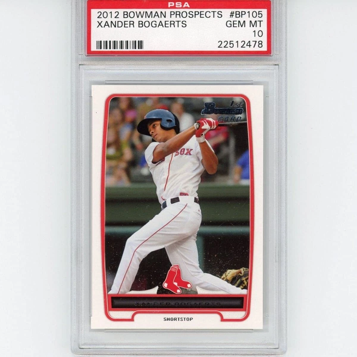 Graded 2012 Bowman Prospects Xander Bogaerts #BP105 Rookie RC Baseball Card PSA