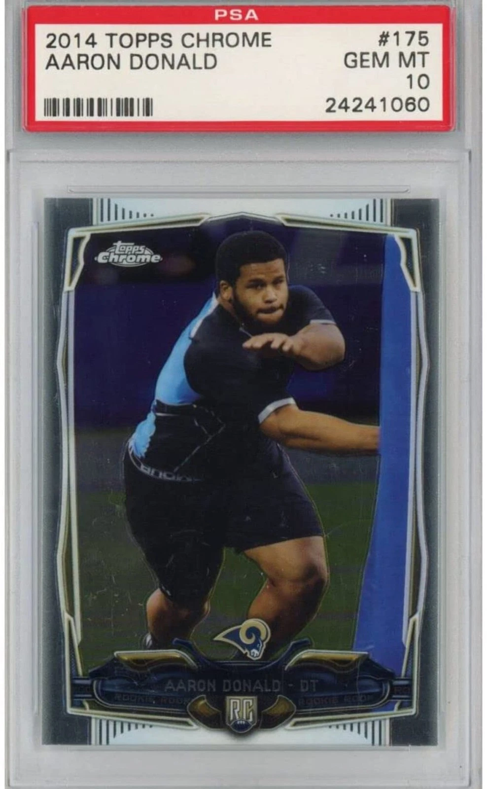 Graded 2014 Topps Chrome Aaron Donald #175 Rookie RC Football Card PSA 10 Gem Mi