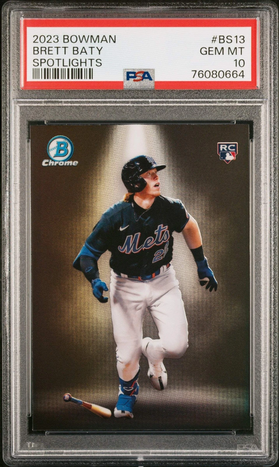 Graded 2023 Topps Bowman Brett Baty #BS13 Spotlights Rookie Baseball Card PSA 10