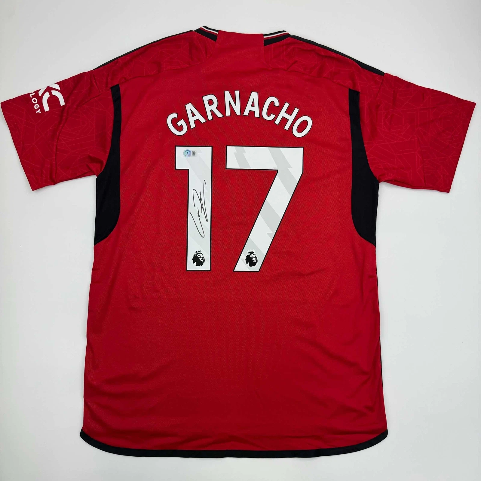 Autographed/Signed Alejandro Garnacho Manchester United Red Jersey Beckett COA