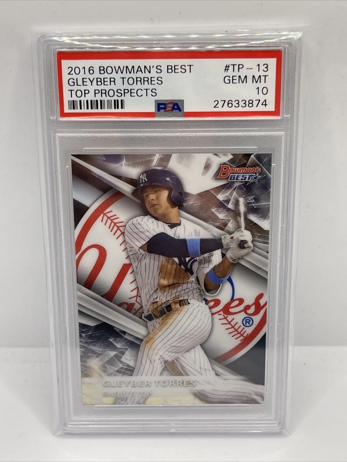 Graded 2016 Bowmans Best Gleyber Torres #TP13 Top Pros RC Baseball Card PSA 10