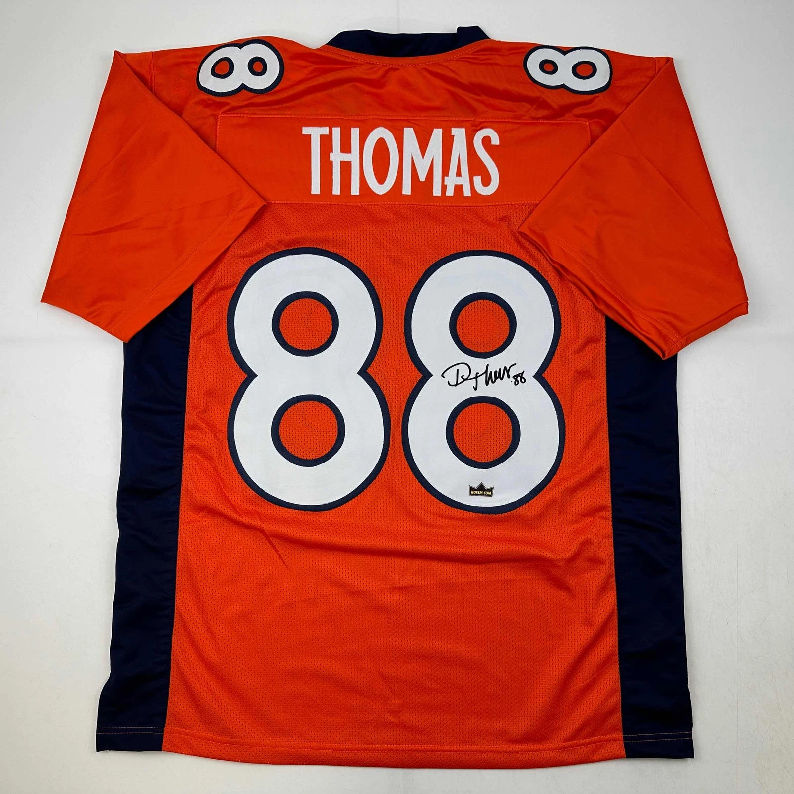 Facsimile Autographed Demaryius Thomas Denver Orange Reprint Jersey Size Mens XL