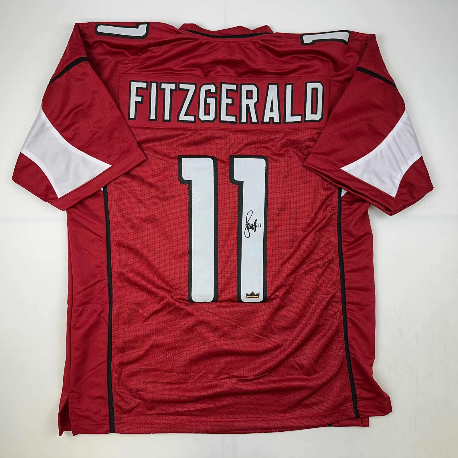 Facsimile Autographed Larry Fitzgerald Arizona Red Reprint Jersey Size Men's XL
