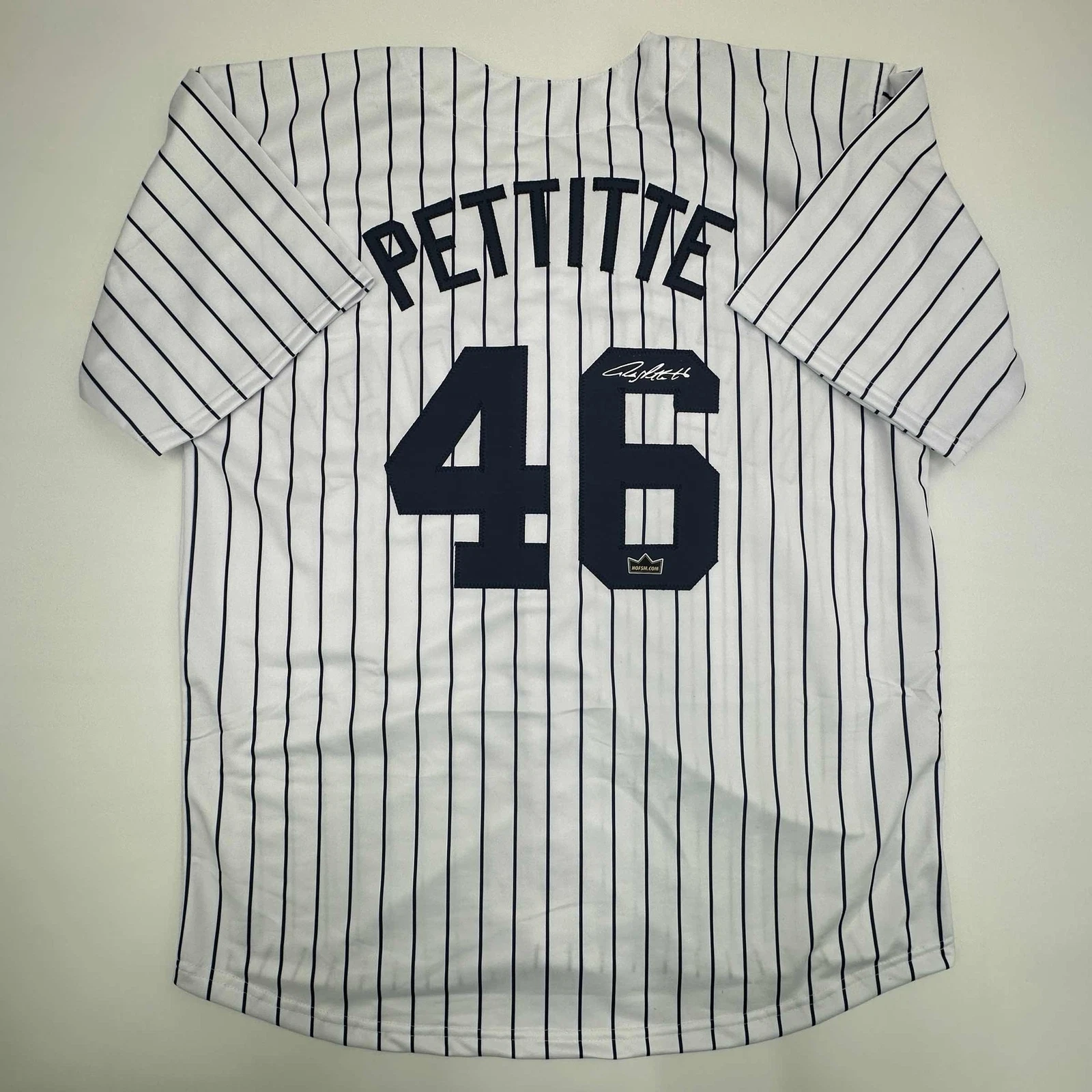 Facsimile Autographed Andy Pettitte New York Pinstripe Reprint Jersey Men's XL