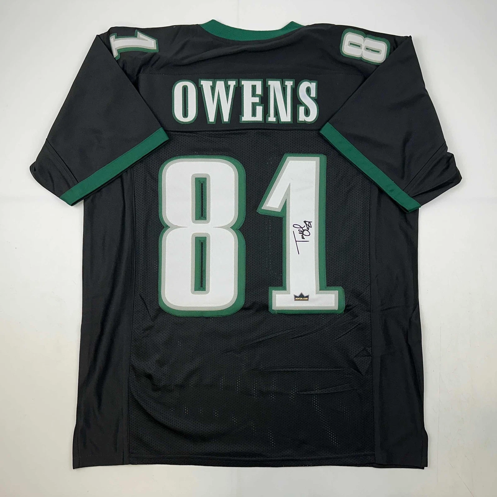 Facsimile Autographed Terrell Owens Philadelphia Black Reprint Jersey Men's XL