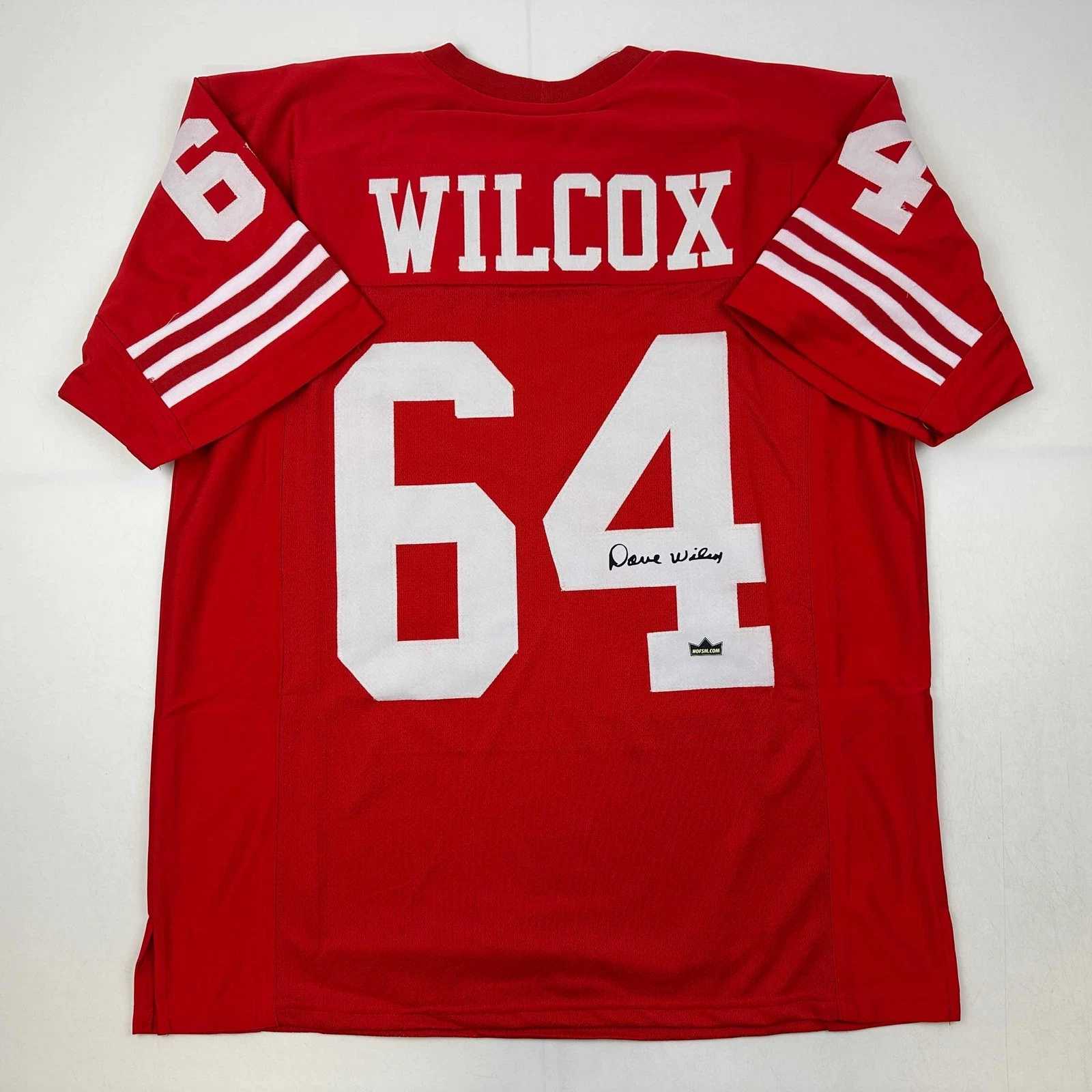 Facsimile Autographed Dave Wilcox San Francisco Red Reprint Jersey Size Men's XL