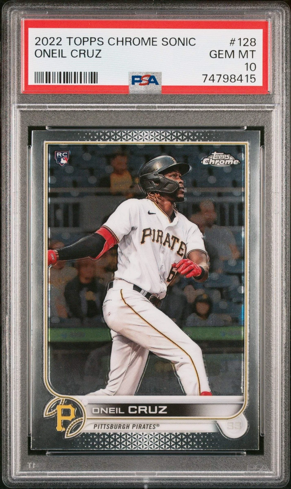 Graded 2022 Topps Chrome Sonic Oneil Cruz #128 Rookie RC Baseball Card PSA 10