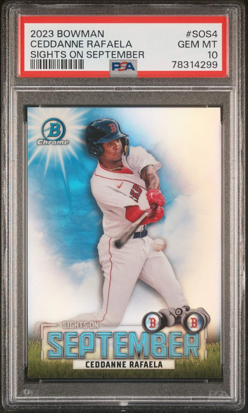 Graded 2023 Bowman Ceddanne Rafaela #SOS4 Sights on Sept RC Baseball Card PSA 10
