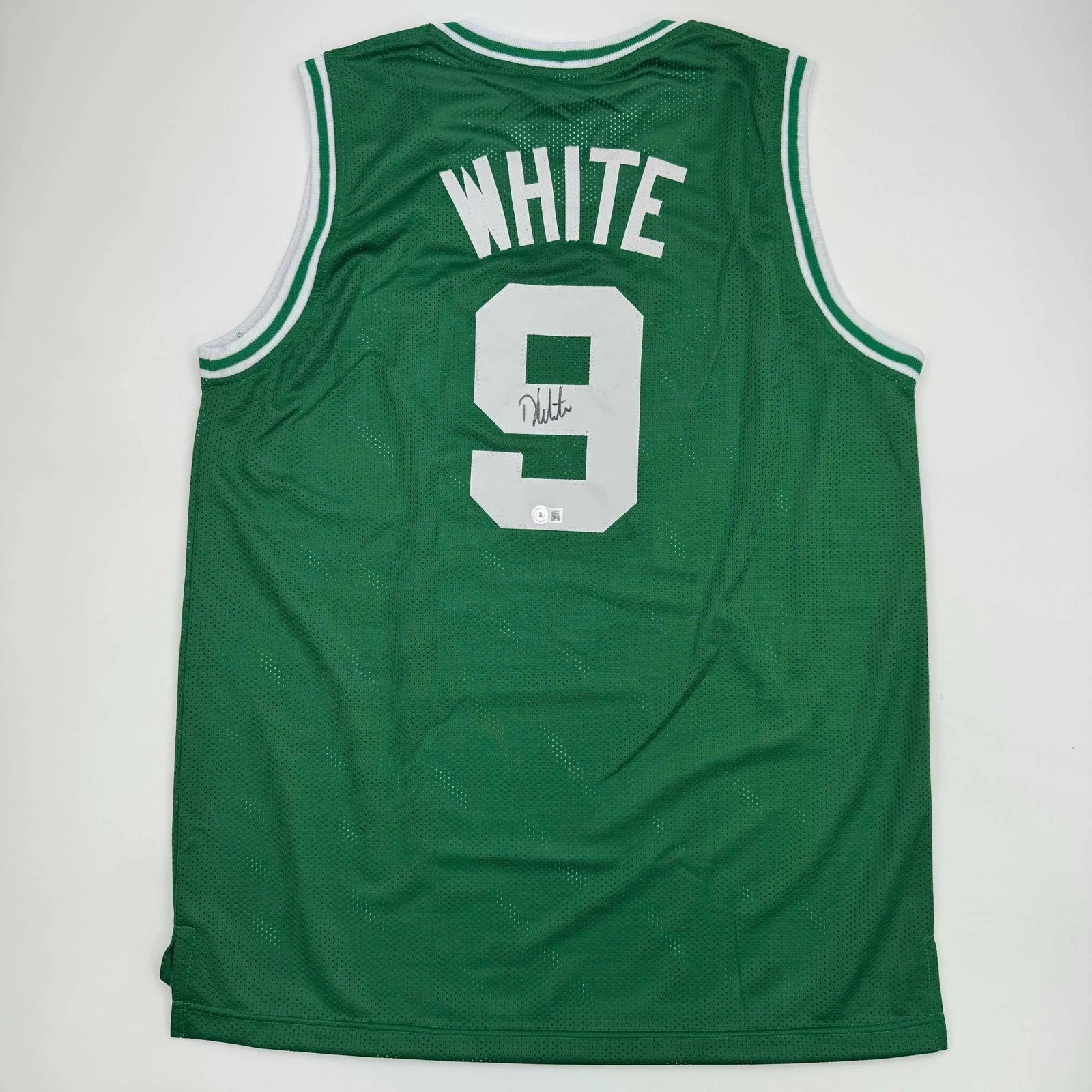 Autographed/Signed Derrick White Boston Green Basketball Jersey JSA COA