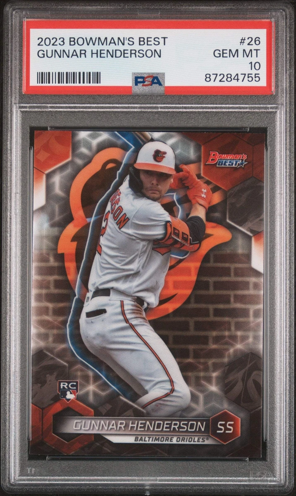 Graded 2023 Topps Bowmans Best Gunnar Henderson #26 Rookie Baseball Card PSA 10