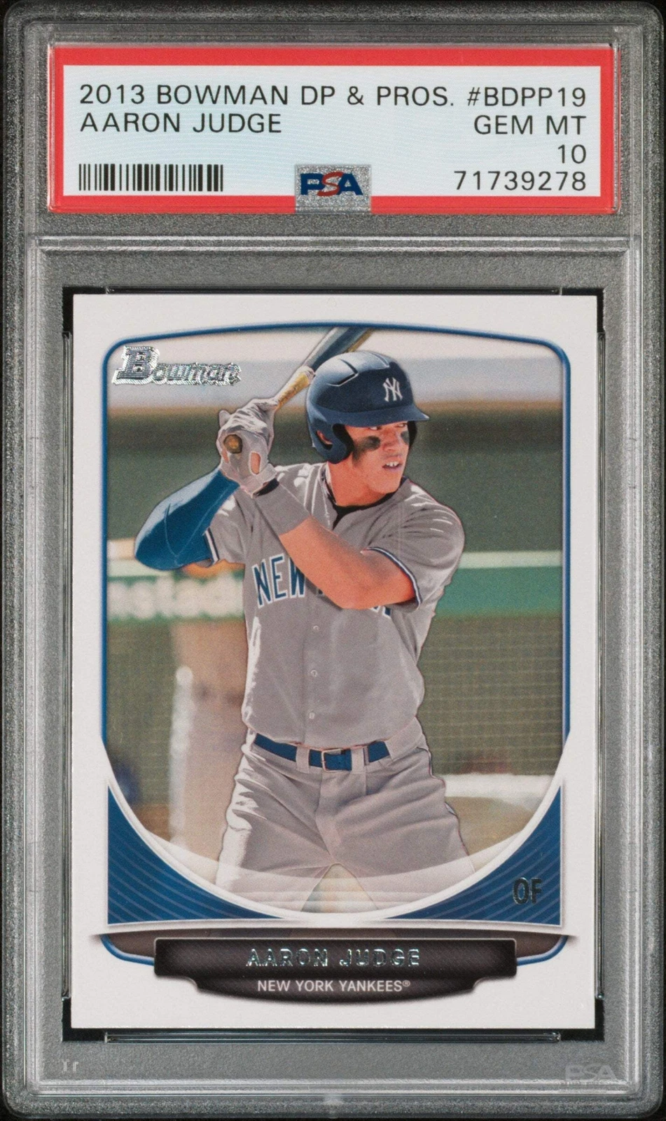 Graded 2013 Bowman DP & Prospects Aaron Judge #BDPP19 RC Baseball Card PSA 10