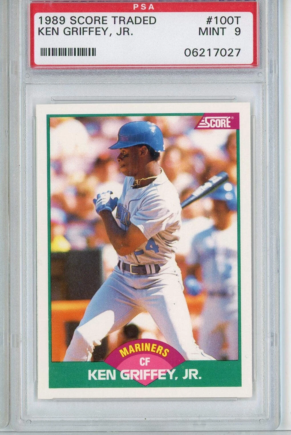 Graded 1989 Score Traded Ken Griffey Jr. #100TTTT Rookie Baseball Card PSA 9