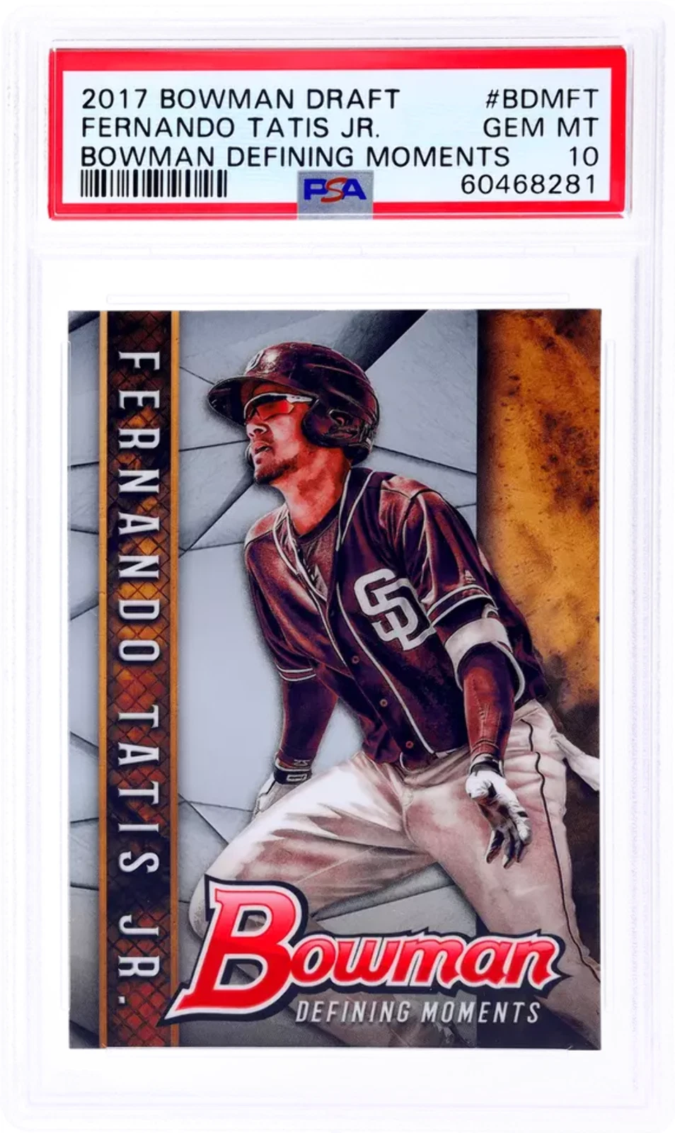 Graded 2017 Bowman Draft Fernando Tatis Jr. #BDMFT Moments Baseball Card PSA 10