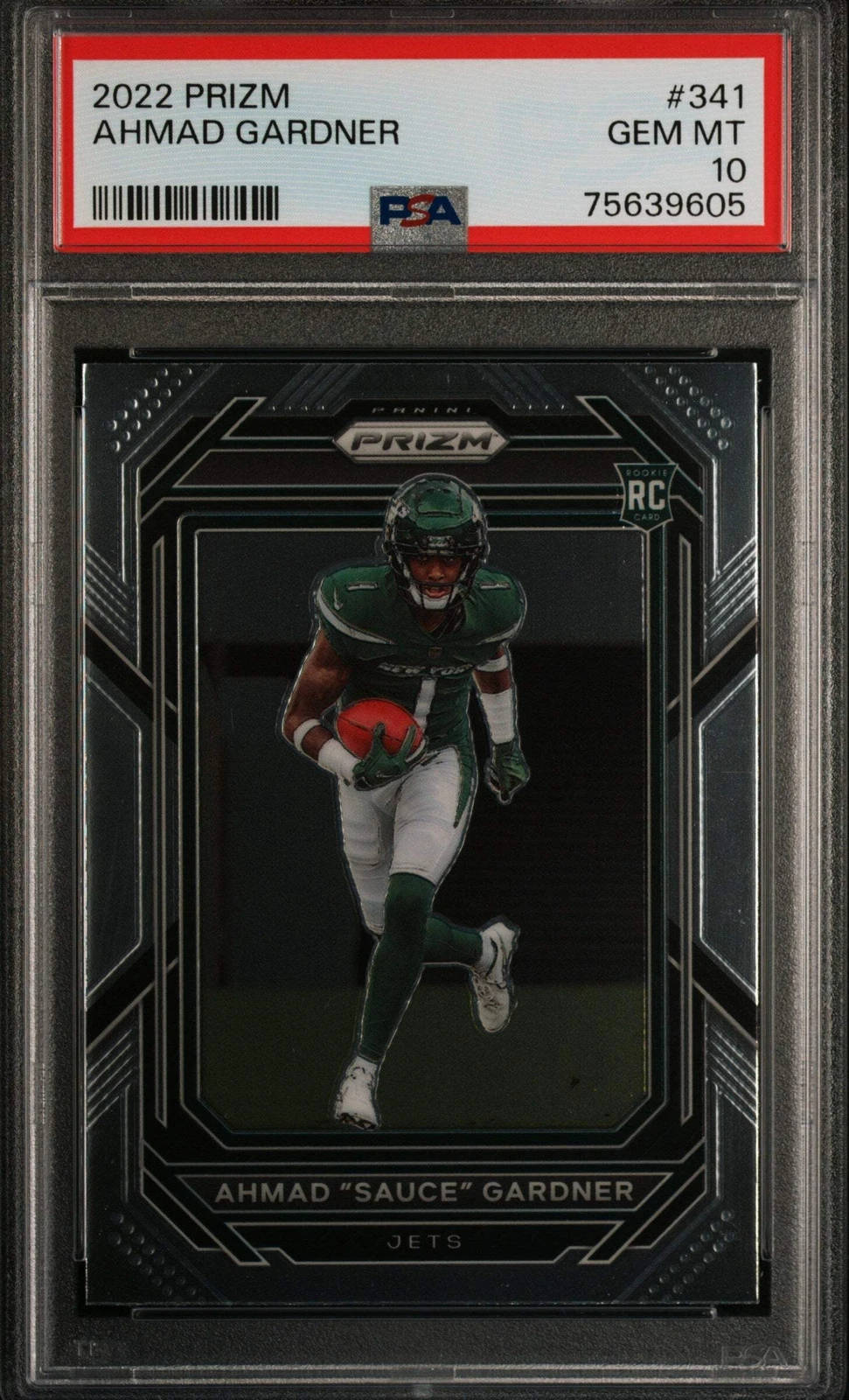 Graded 2022 Panini Prizm Ahmad Gardner #341 Rookie RC Football Card PSA 10 Gem