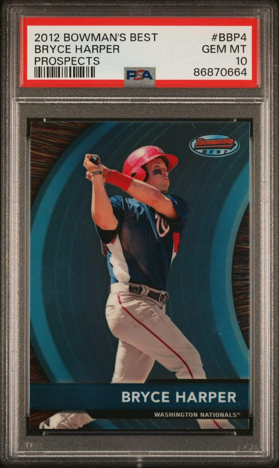 Graded 2012 Bowmans Best Bryce Harper #BBP4 Prospects RC Baseball Card PSA 10