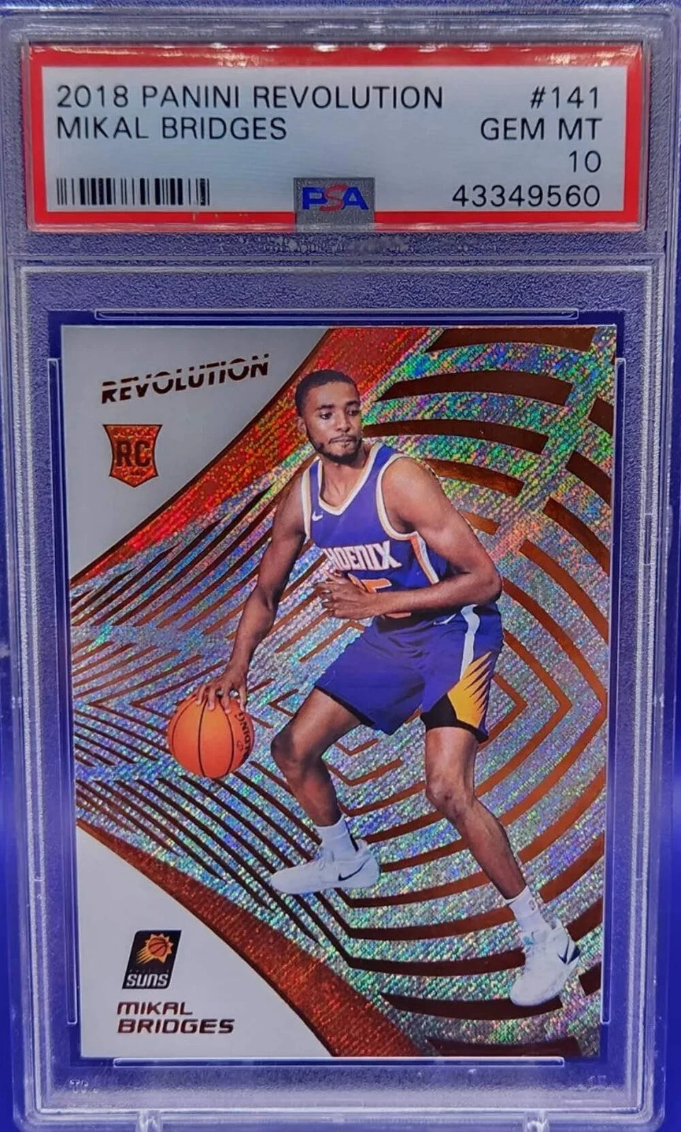 Graded 2018 Panini Revolution Mikal Bridges #141 Rookie Basketball Card PSA 10