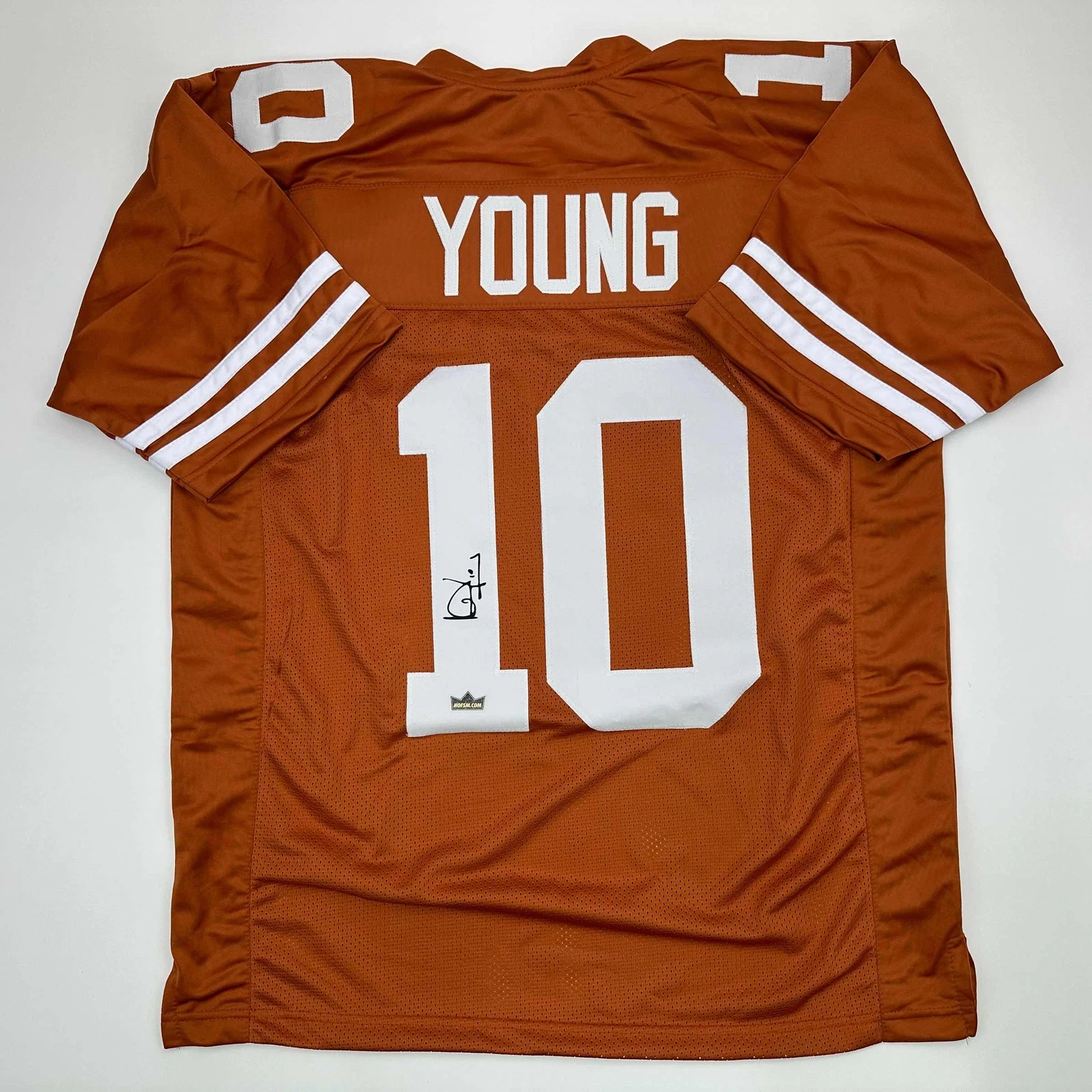 Facsimile Autographed Vince Young Texas Orange Reprint Jersey Size Men's XL