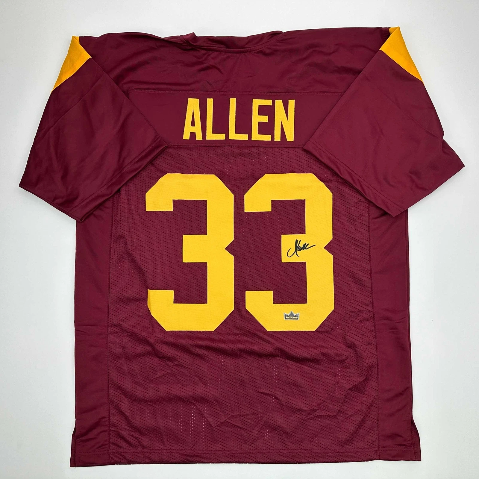 Facsimile Autographed Marcus Allen USC Maroon Reprint Jersey Size Men's XL