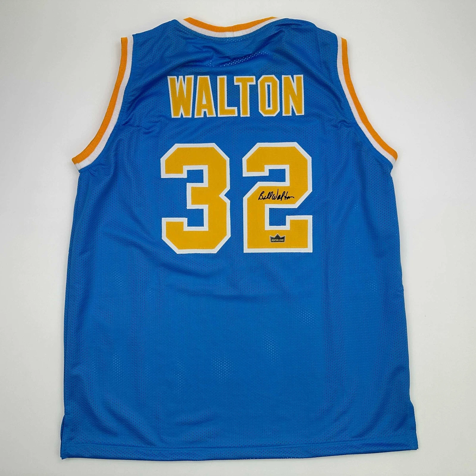 Facsimile Autographed Bill Walton UCLA Blue Reprint Jersey Size Men's XL