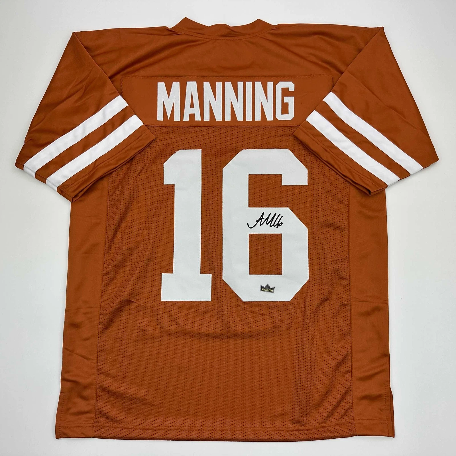 Facsimile Autographed Arch Manning Texas Orange Reprint Jersey Size Men's XL