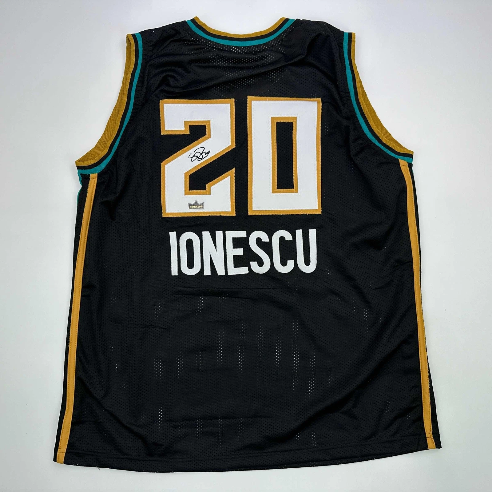 Facsimile Autographed Sabrina Ionescu New York Black Reprint Jersey Size Mens XL