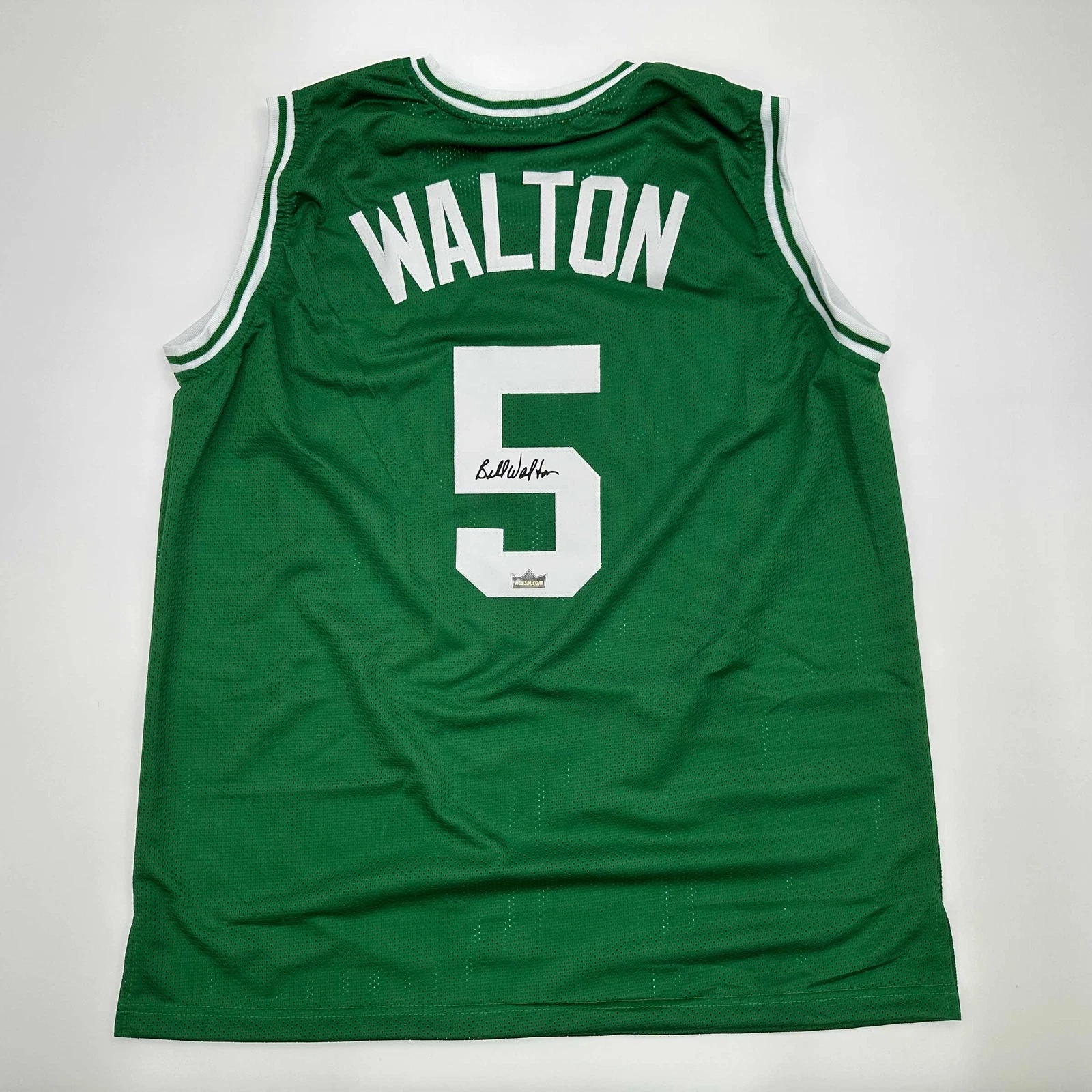 Facsimile Autographed Bill Walton Boston Green Reprint Jersey Size Men's XL