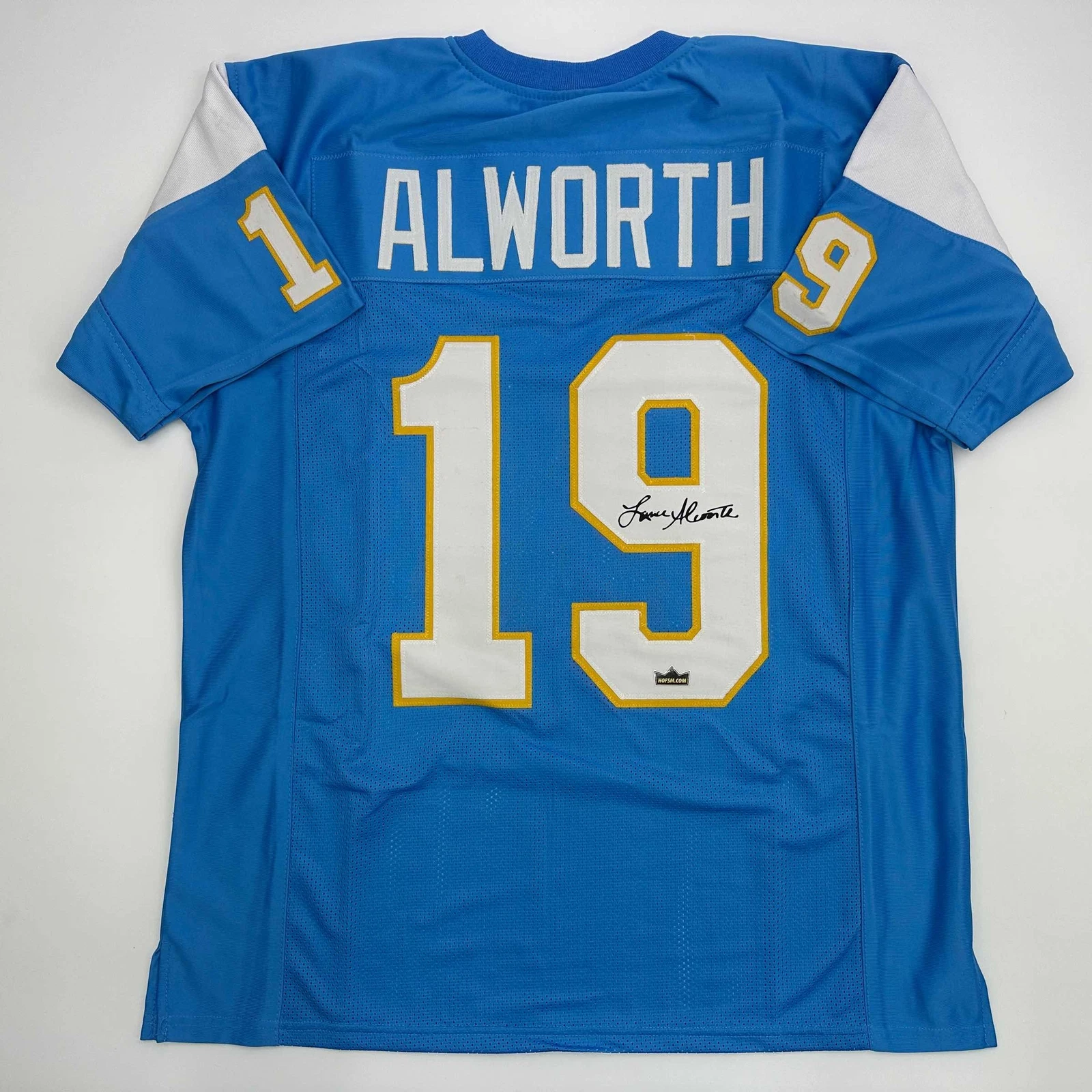 Facsimile Autographed Lance Alworth San Diego Powder Blue Reprint Jersey XL