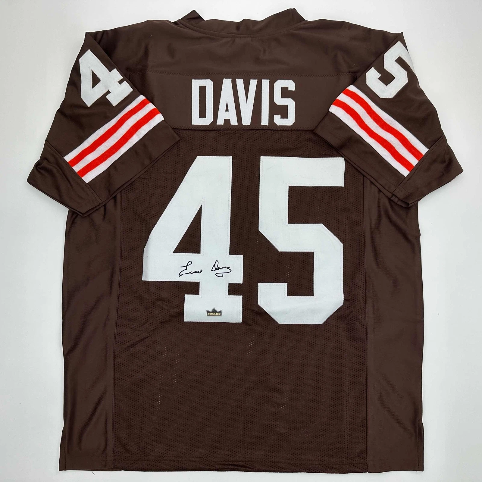 Facsimile Autographed Ernie Davis Cleveland Brown Reprint Jersey Size Men's XL