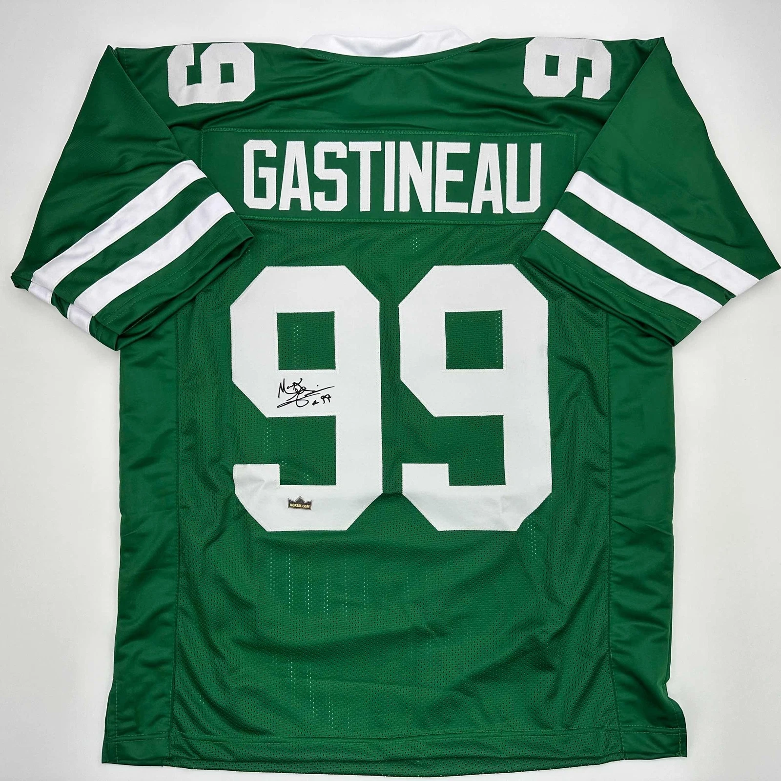 Facsimile Autographed Mark Gastineau New York Green Reprint Jersey Size Men's XL