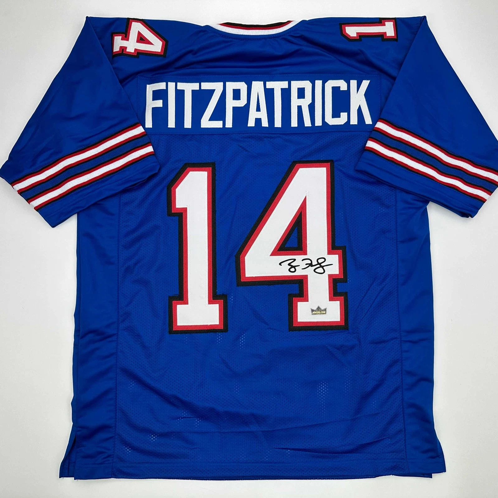Facsimile Autographed Ryan Fitzpatrick Buffalo Blue Reprint Jersey Size Men's XL