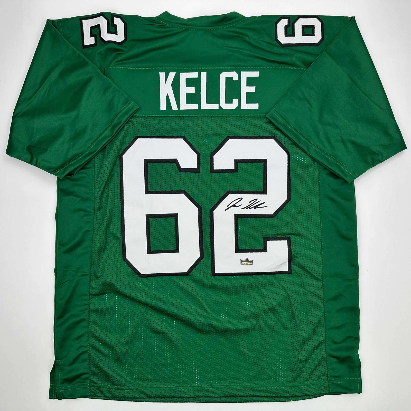 Facsimile Autographed Jason Kelce Philadelphia Kelly Green Reprint Jersey Men XL