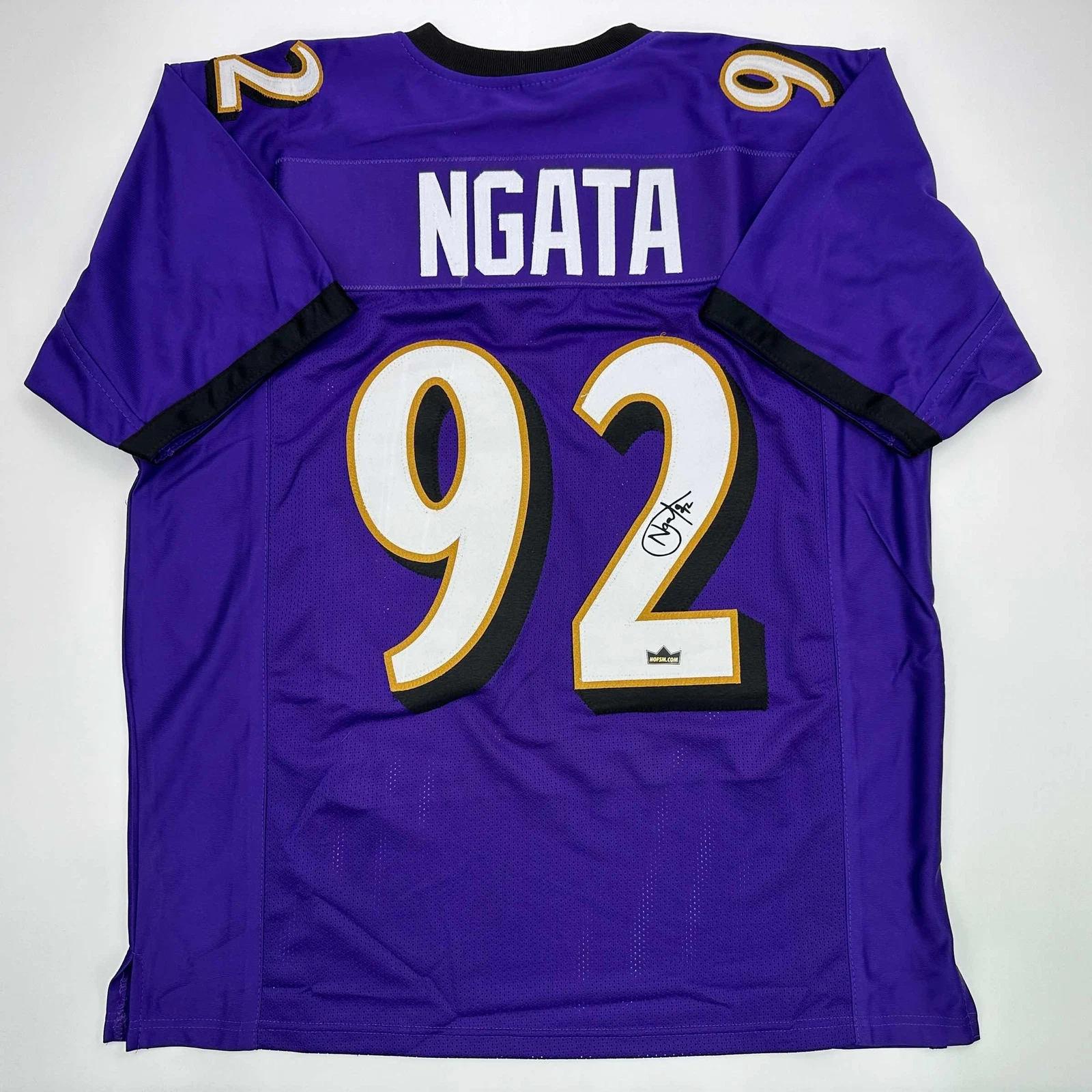 Facsimile Autographed Haloti Ngata Baltimore Purple Reprint Jersey Size Men's XL