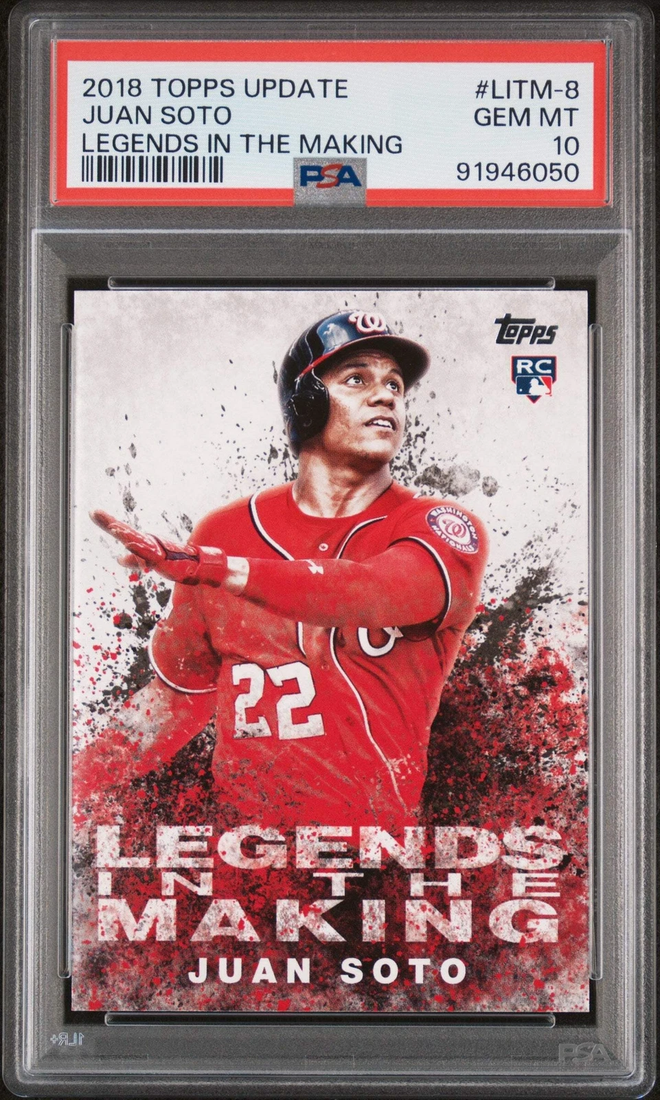 Graded 2018 Topps Update Juan Soto #LITM8 Rookie Baseball Card PSA 10 Gem Mint