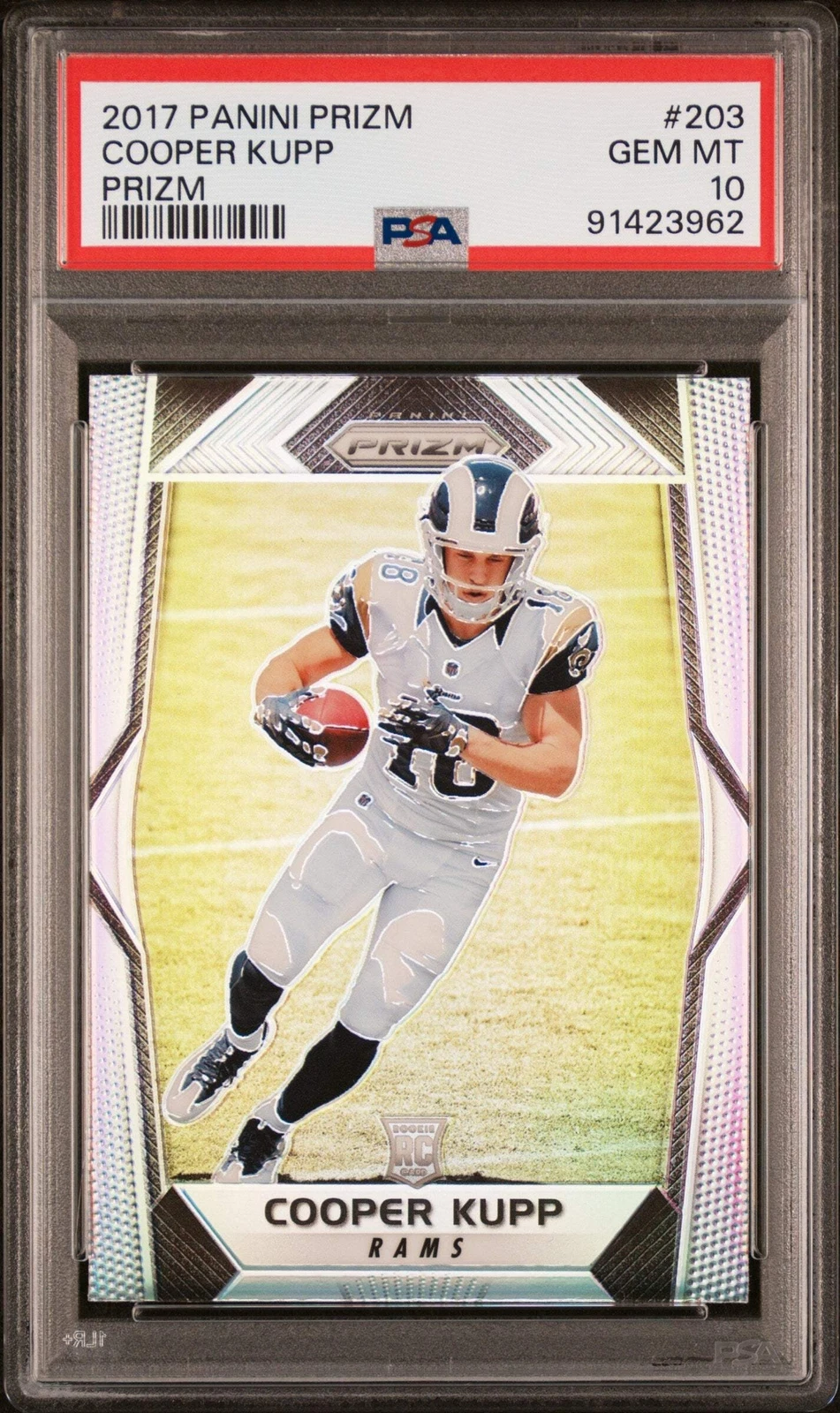 Graded 2017 Panini Prizm Cooper Kupp #203 Prizm Rookie RC Football Card PSA 10