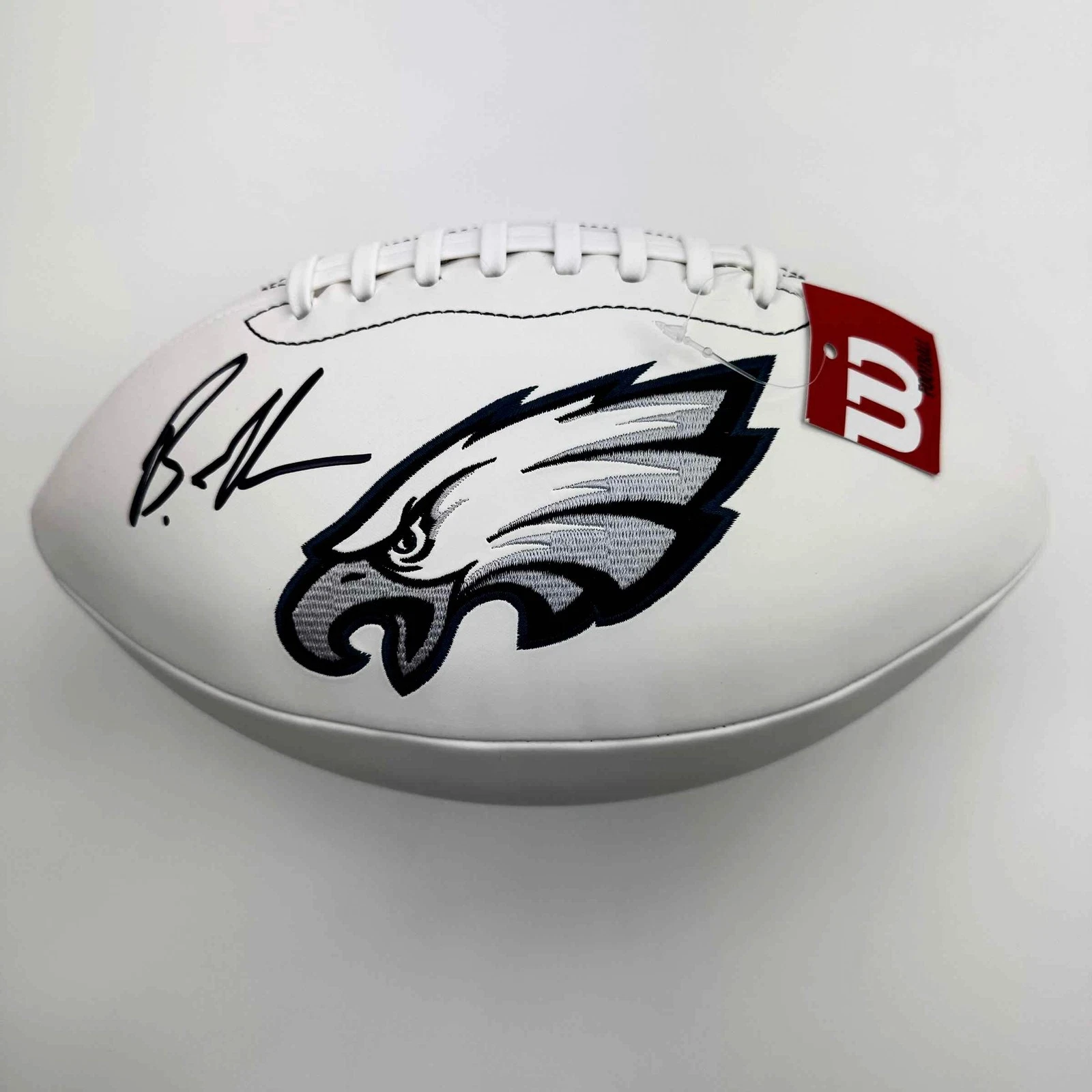 Autographed/Signed Brandon Graham Philadelphia Eagles Logo Football JSA COA