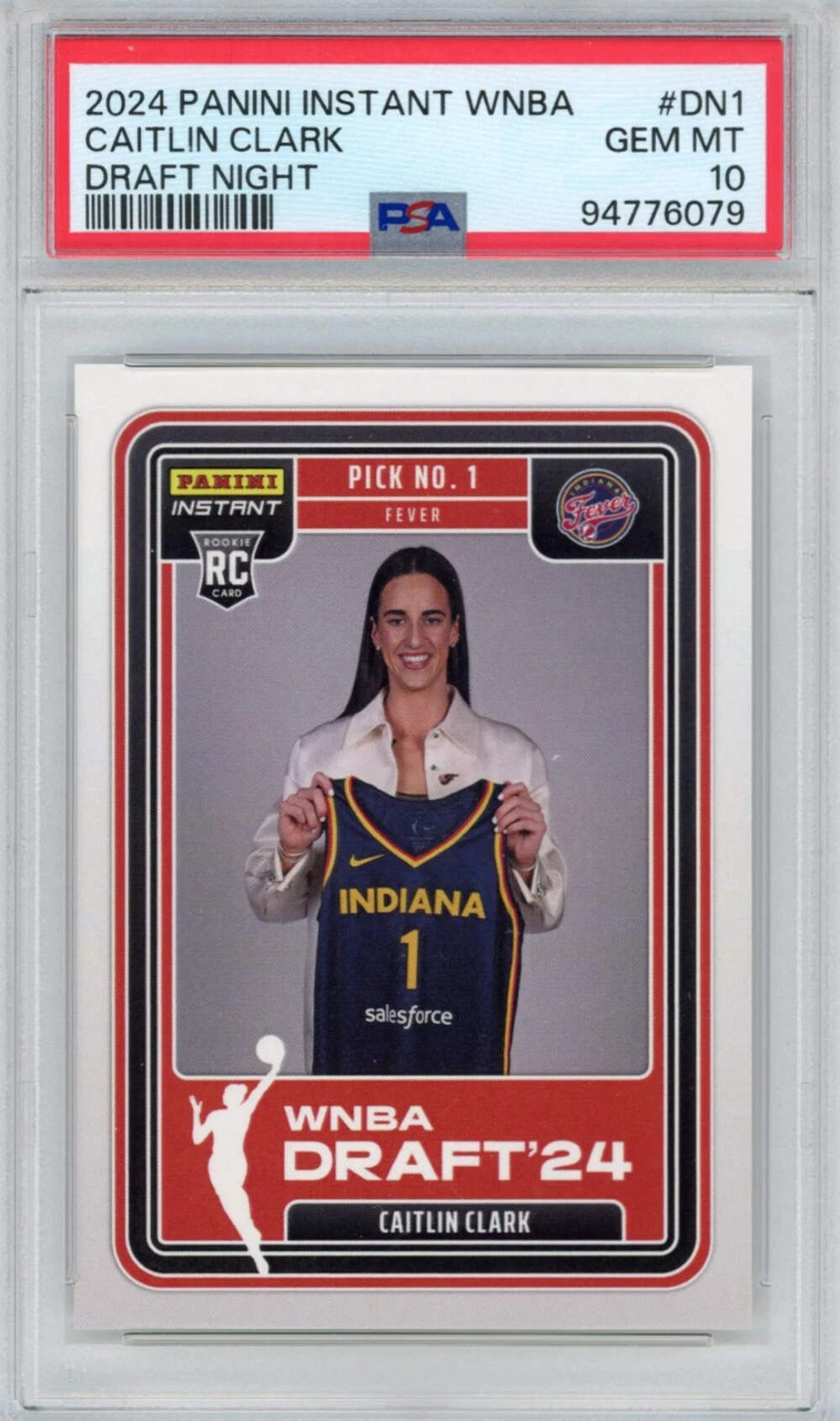 Graded 2024 Panini Instant WNBA Caitlin Clark #DN1 RC Basketball Card PSA 10