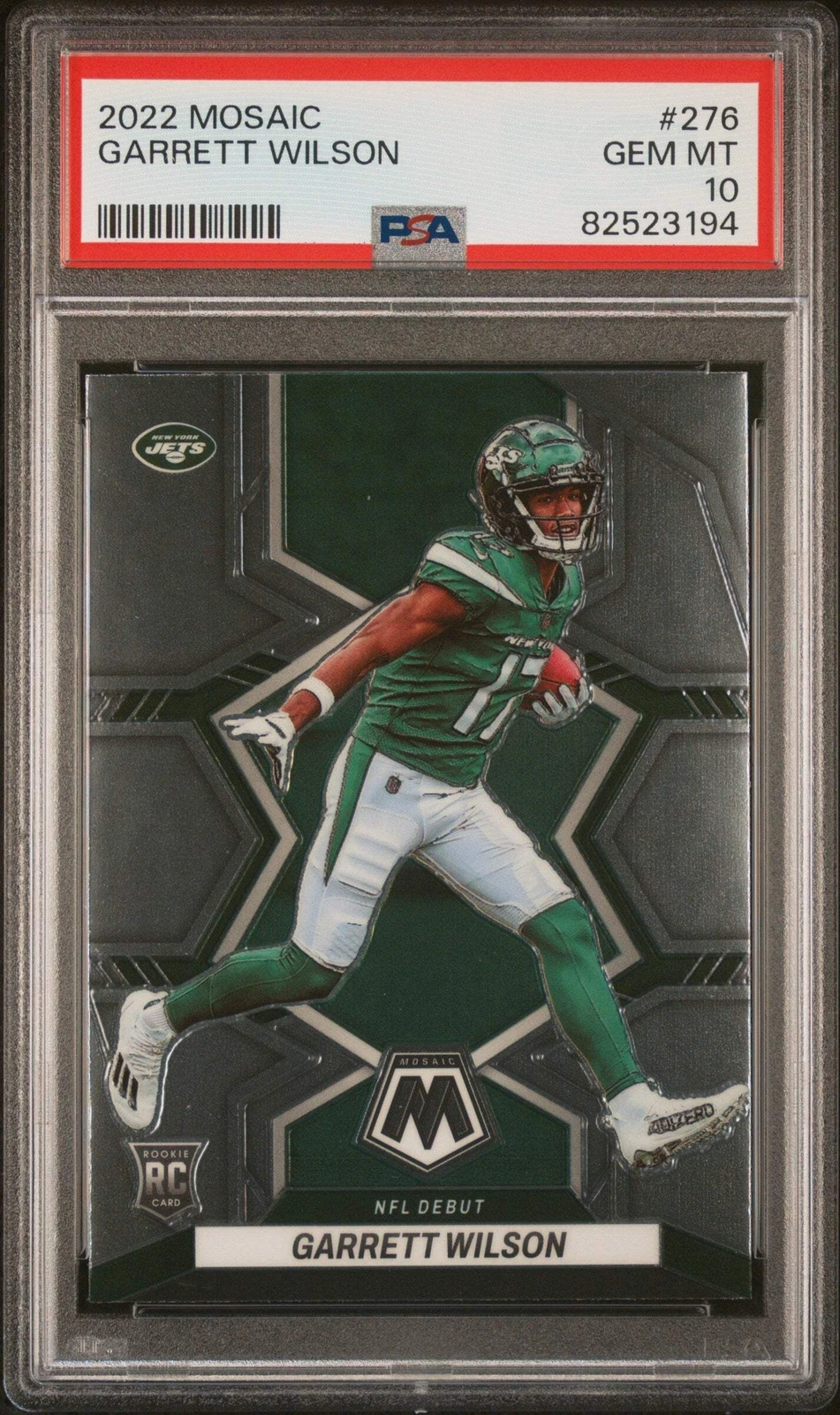 Graded 2022 Panini Mosaic Garrett Wilson #276 Rookie RC Football Card PSA 10 Gem